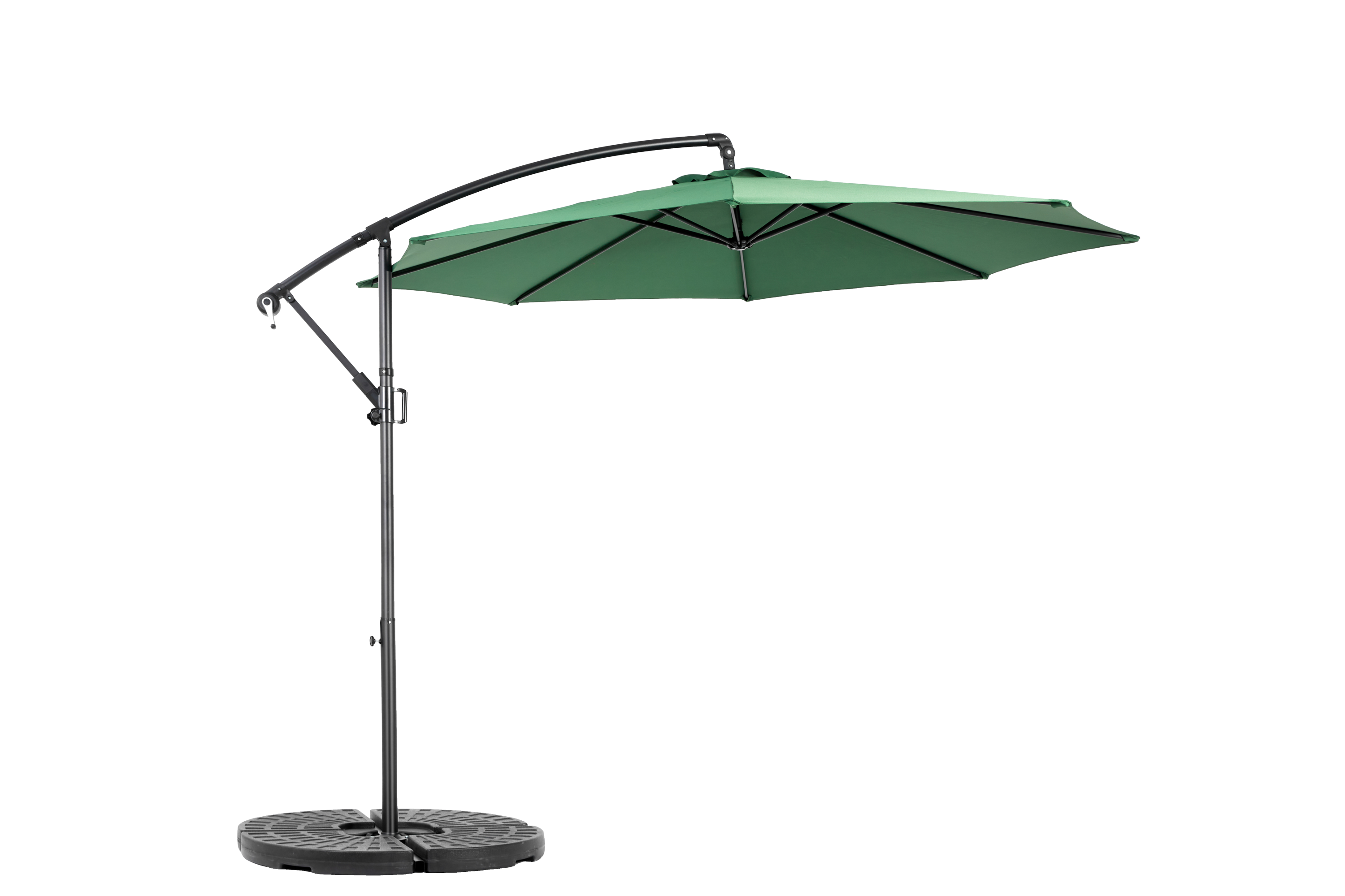 10ft Offset Patio Umbrella w/Tilt & Polyester Shade & 8 Ribs – No Base