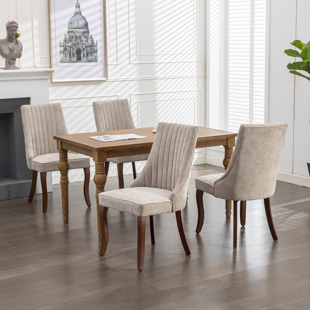 Rayon Cloth Flocking Velvet/Linen Dining Chairs (Set of 2)
