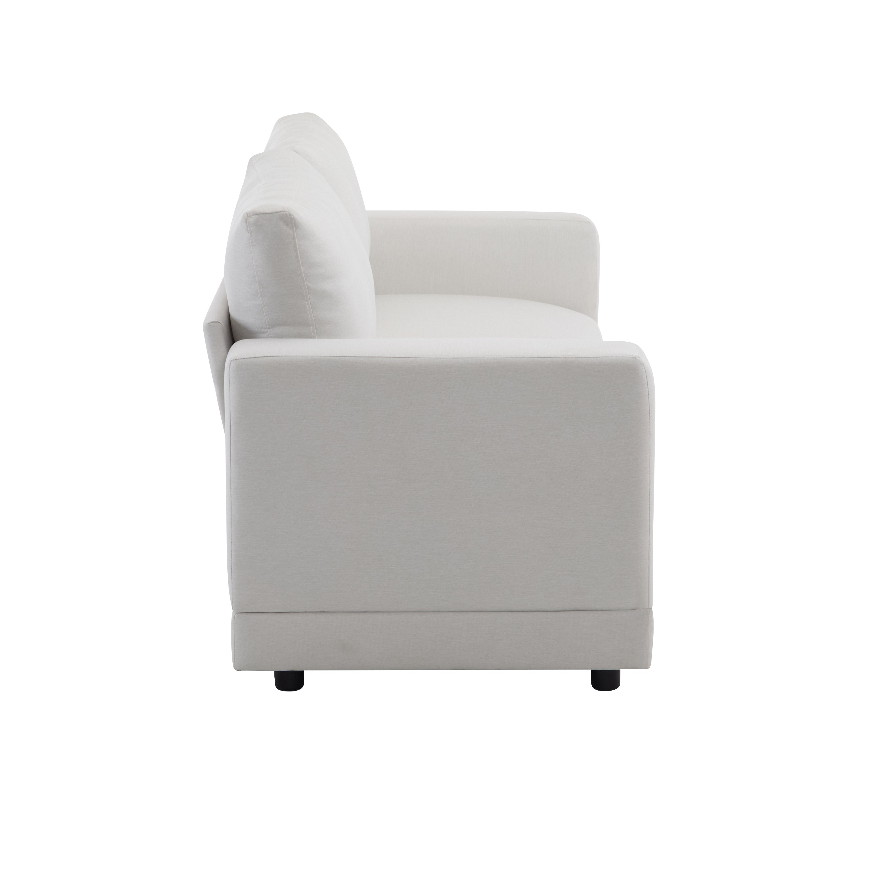 81'' Modern Square Arm Sofa with Soft Fabric Upholstery