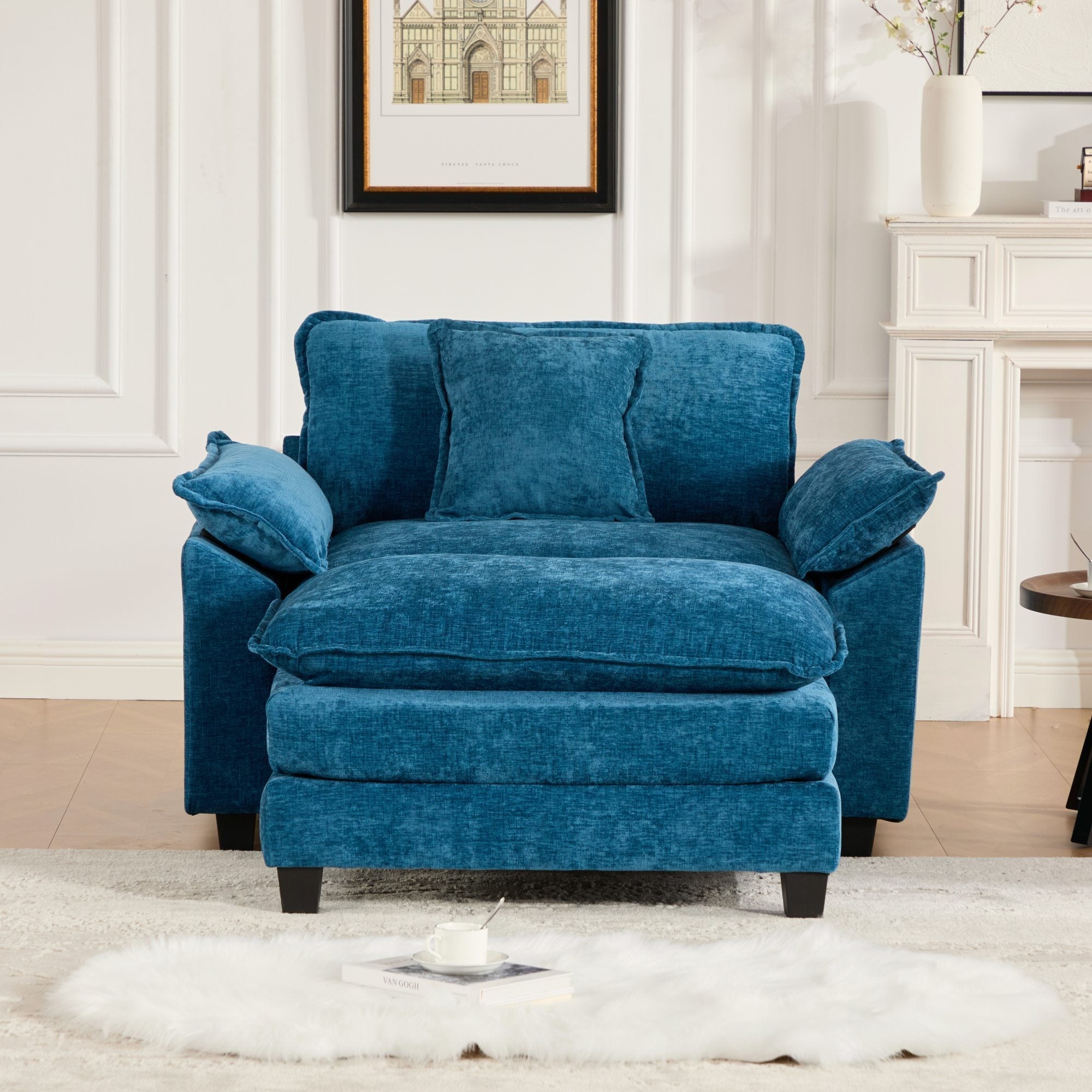 Modern Sectional Cloud Sofa Single Seat (Ottoman is Not Included)