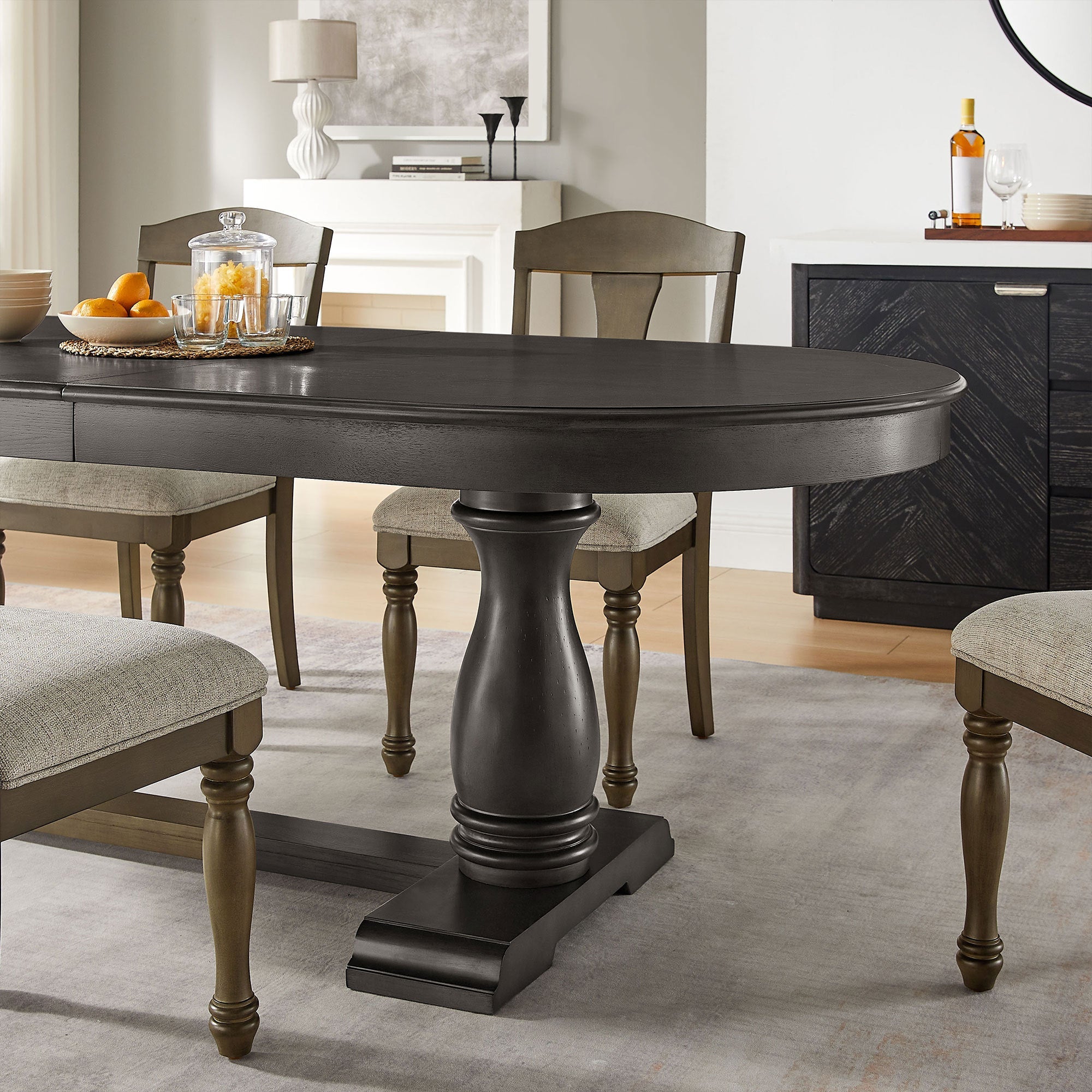 94.06 Inch Extendable Wooden Dining Table