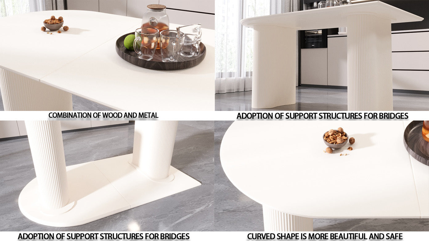 63 ' Medieval Modern MDF Dining Room Set