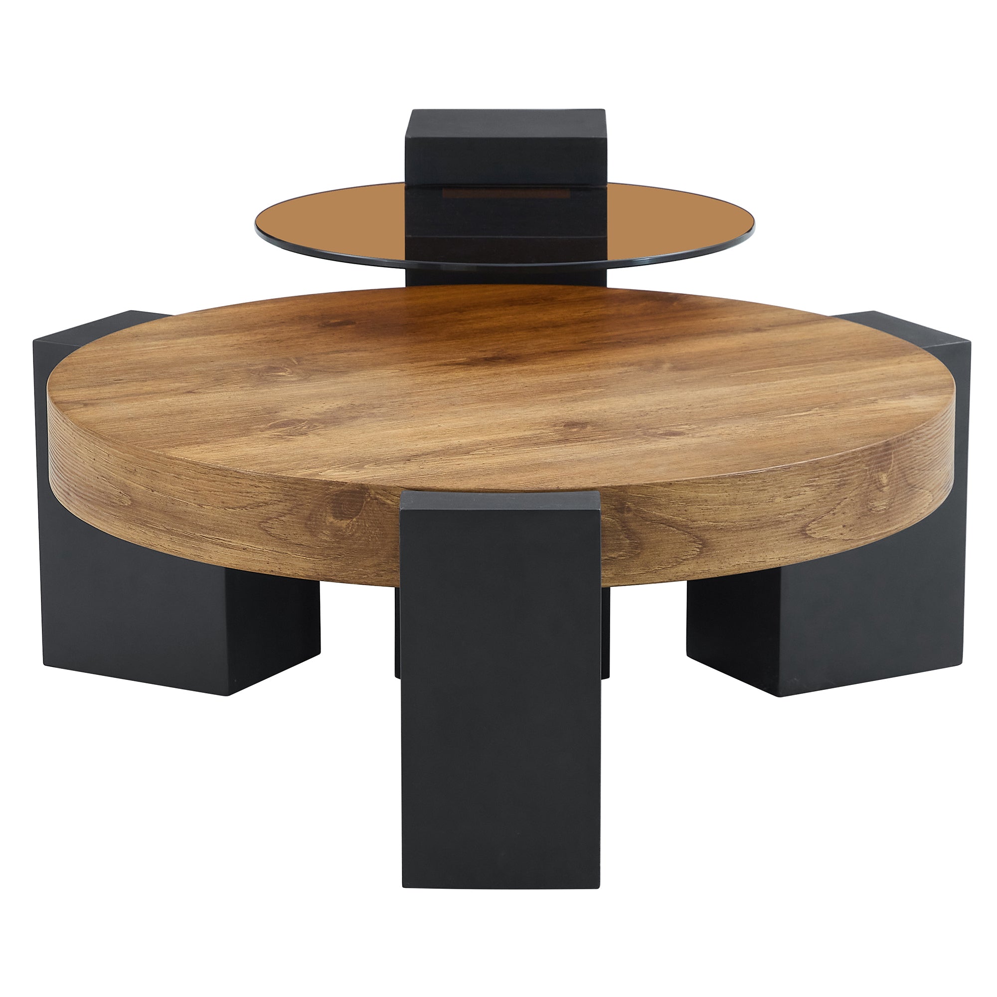 Modern Simple Double-Layer Round Coffee Table