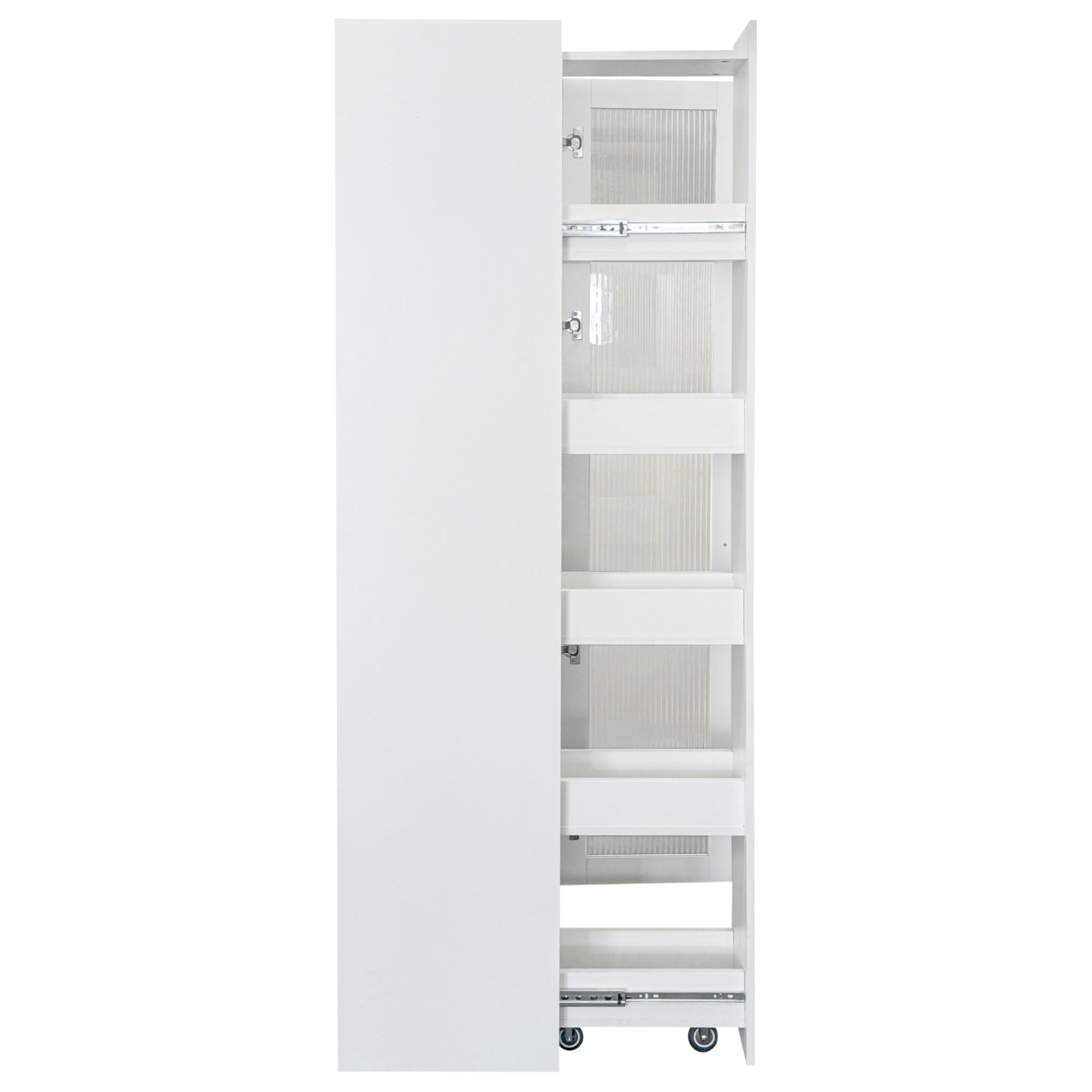 Farmhouse Kitchen Storage Cabinet with Glass Doors