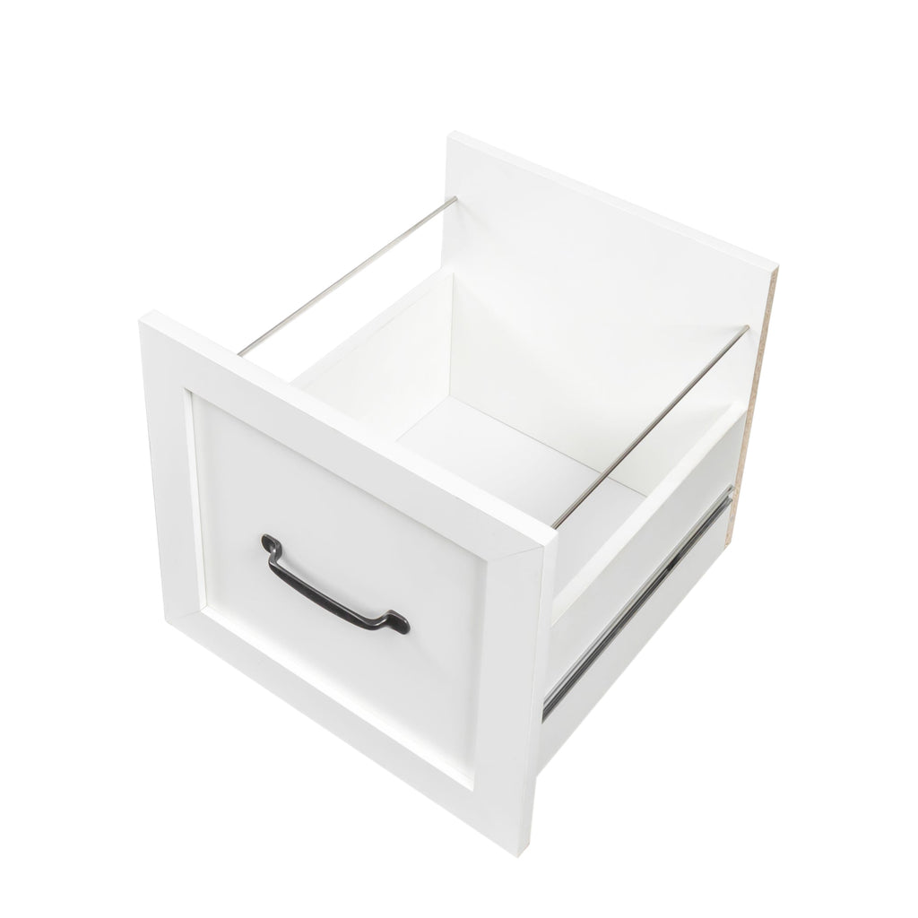 Space-Saving Home Office Computer Workstation with Storage Shelves