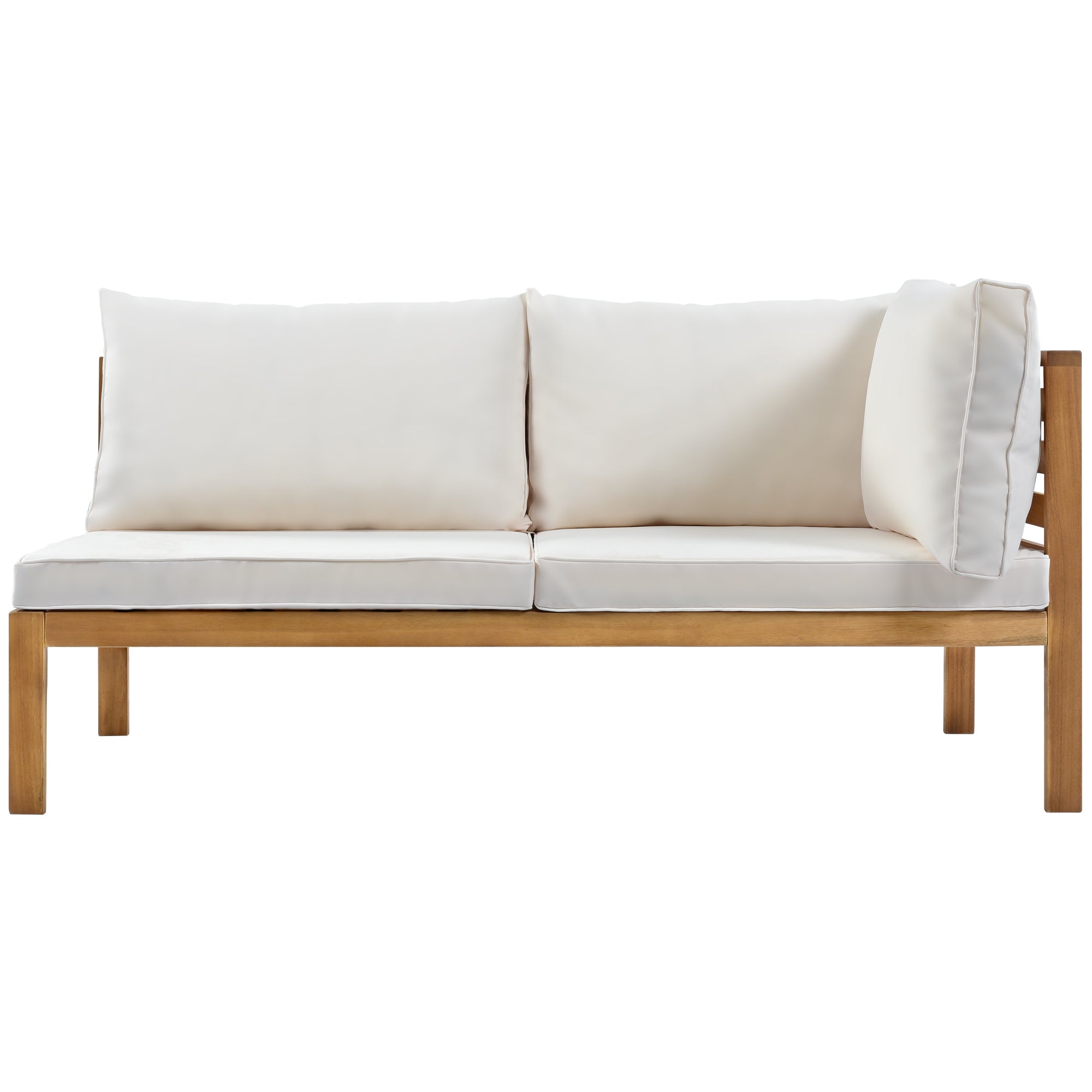 Acacia wood outdoor sofa set UV resistant water resistant cushions durable metal frame ideal patio garden outdoor living