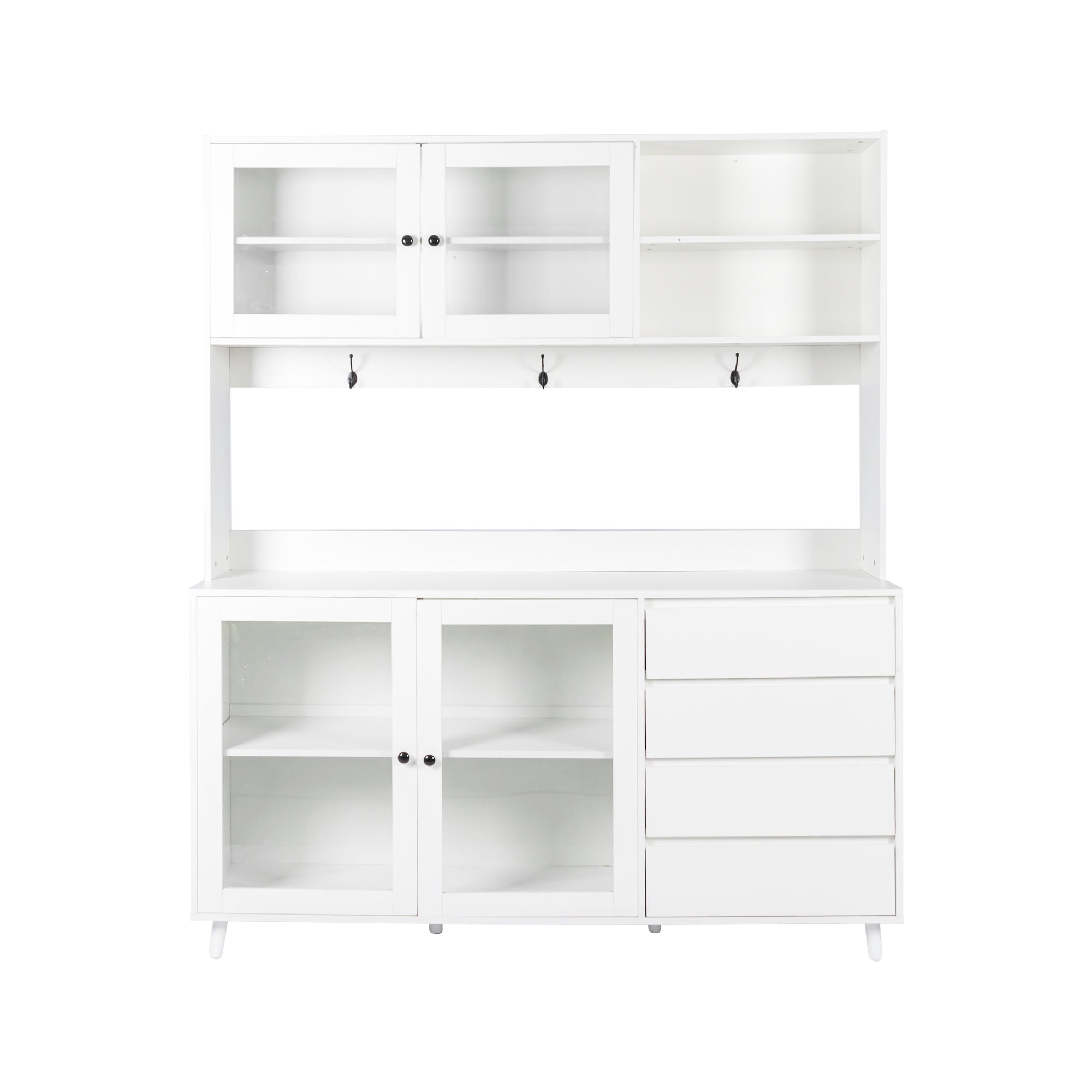 63' W Large Kitchen Hutch Cabinet
