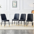 Modern PU Artificial Leather Dining Chairs (Set of 4)