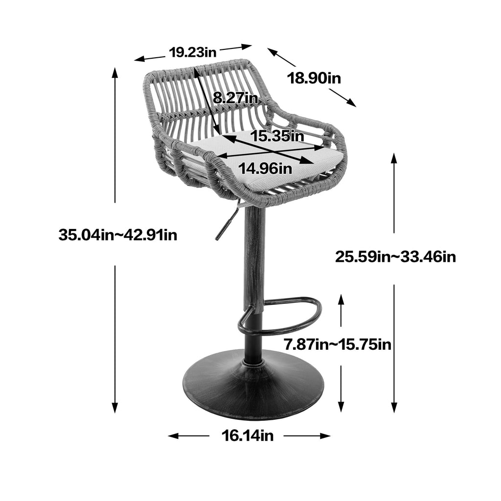 Modern Swivel Bar Stools (Set of 2)