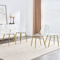 Modern Minimalist Transparent Metal Dining Chairs
