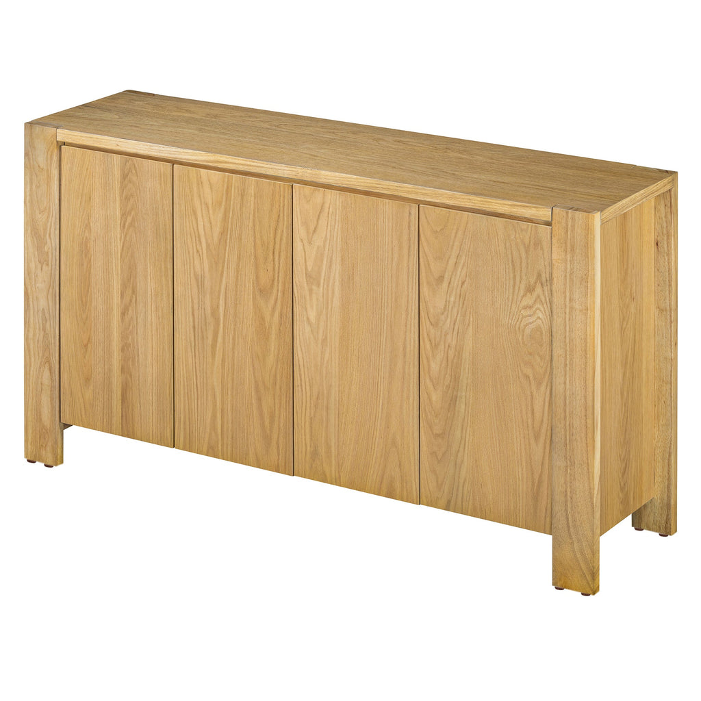 4-Door Retro Wood Buffet Cabinet with Storage