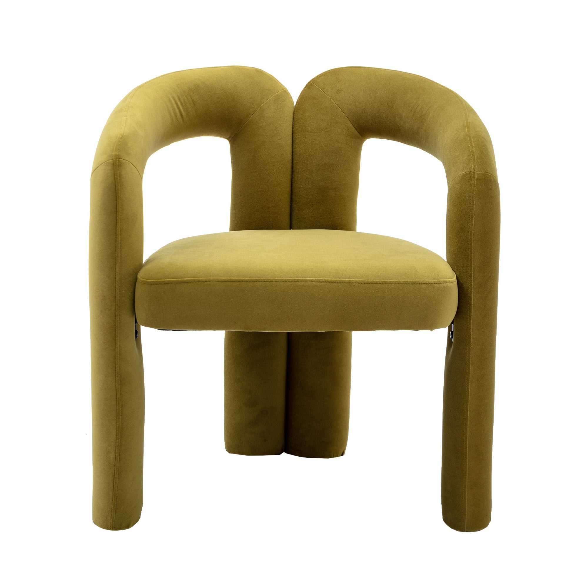 Contemporary Velvet Fabric Upholstered Accent Side Chairs (Set of 2)
