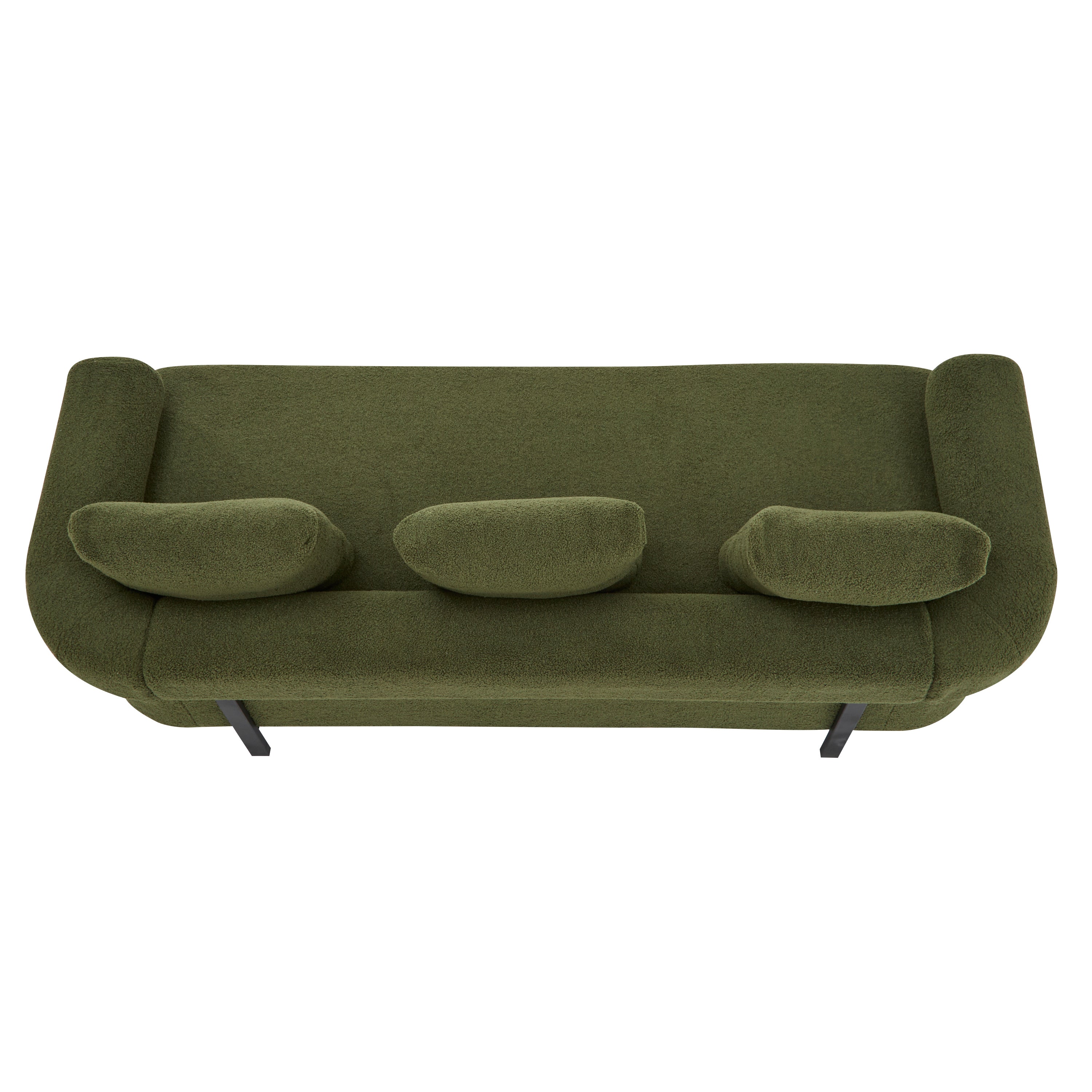78' Modern Upholstered Sofa with 3 Plush Pillows