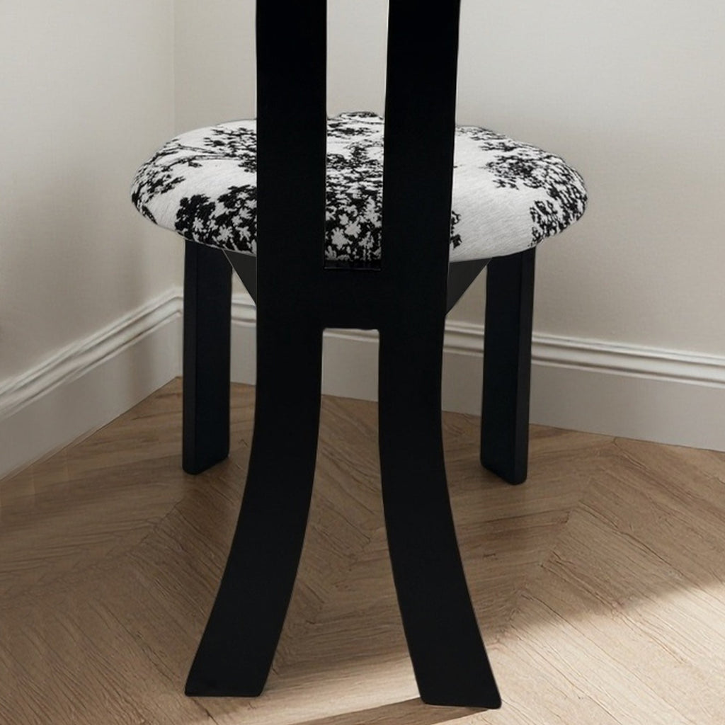 Key-Design Linen Upholstered Dining Chairs (Set of 2)