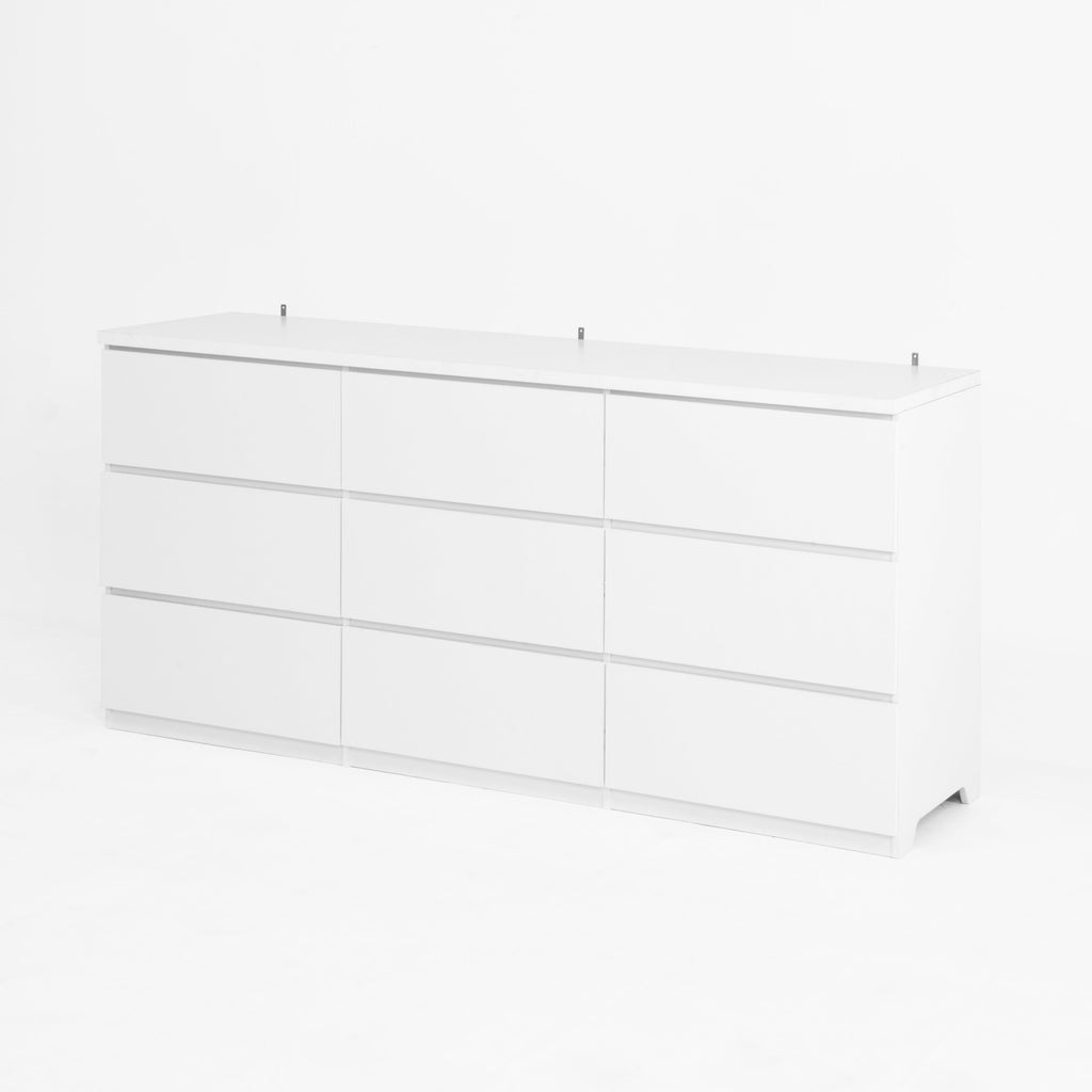 White 9 Drawer Cabinet for Bedroom