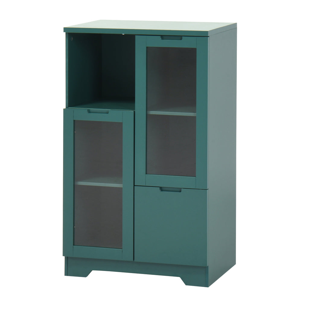 MDF Painted Cabinet with Glass Doors
