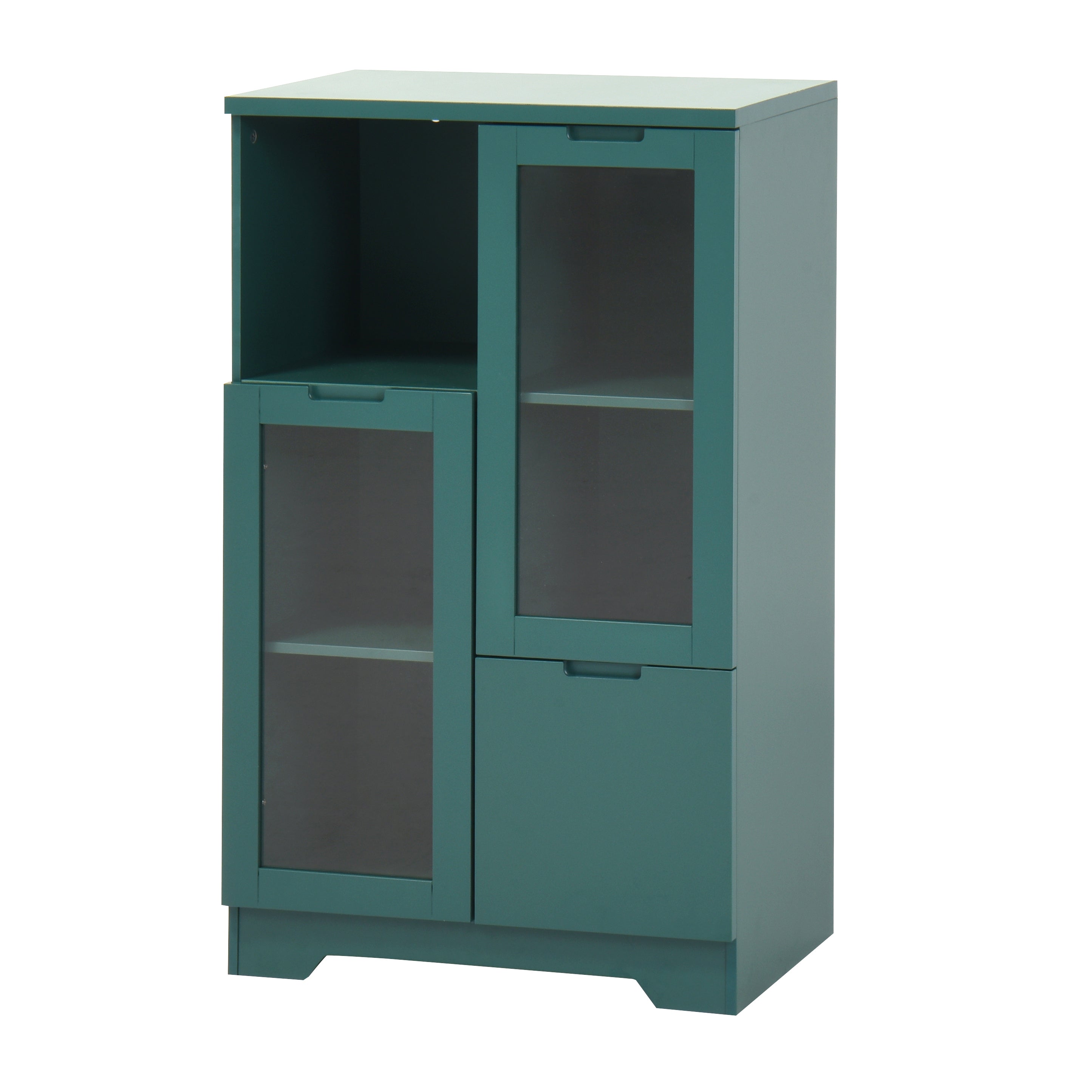 MDF Painted Cabinet with Glass Doors