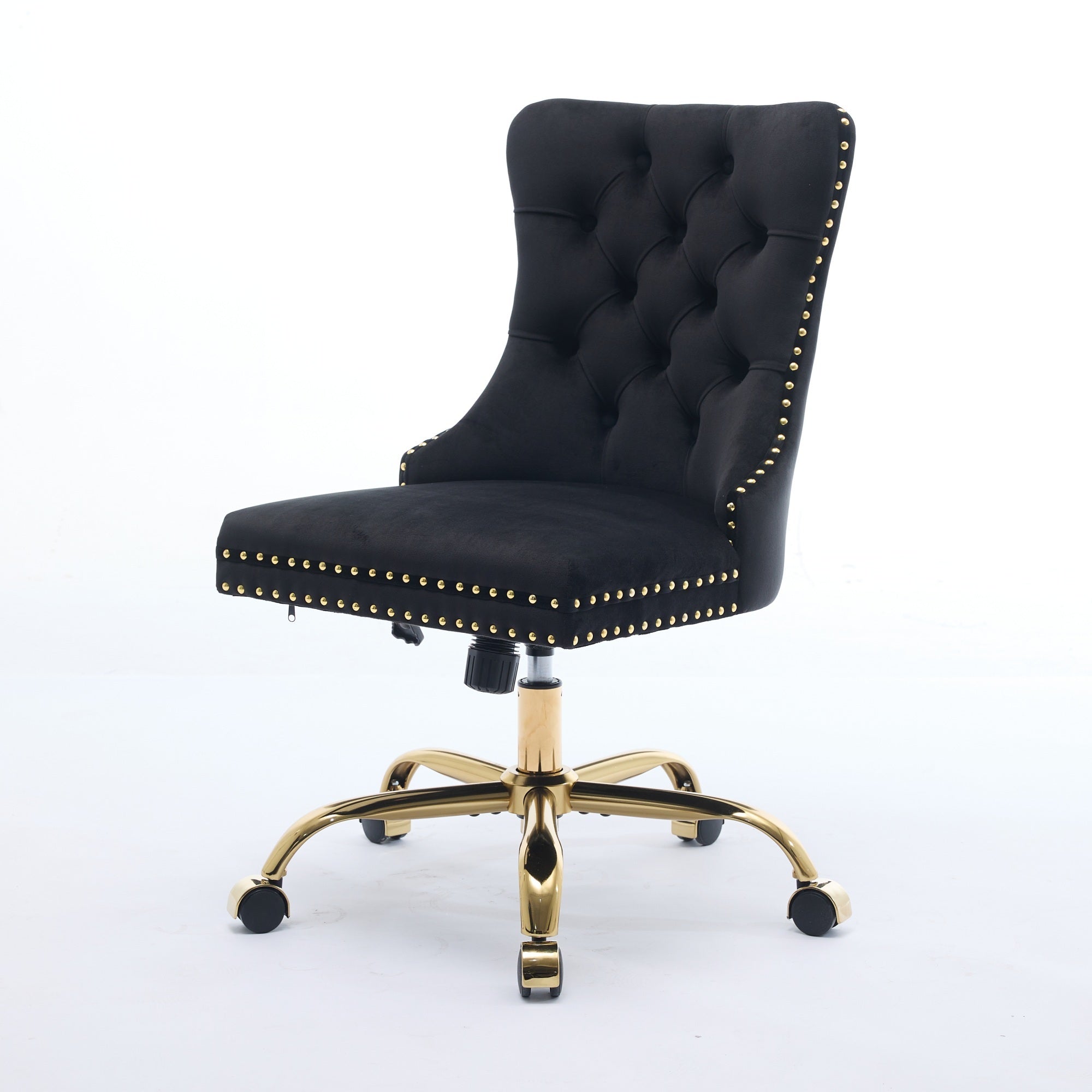 Modern Velvet Upholstered Tufted Button Home Office Chair