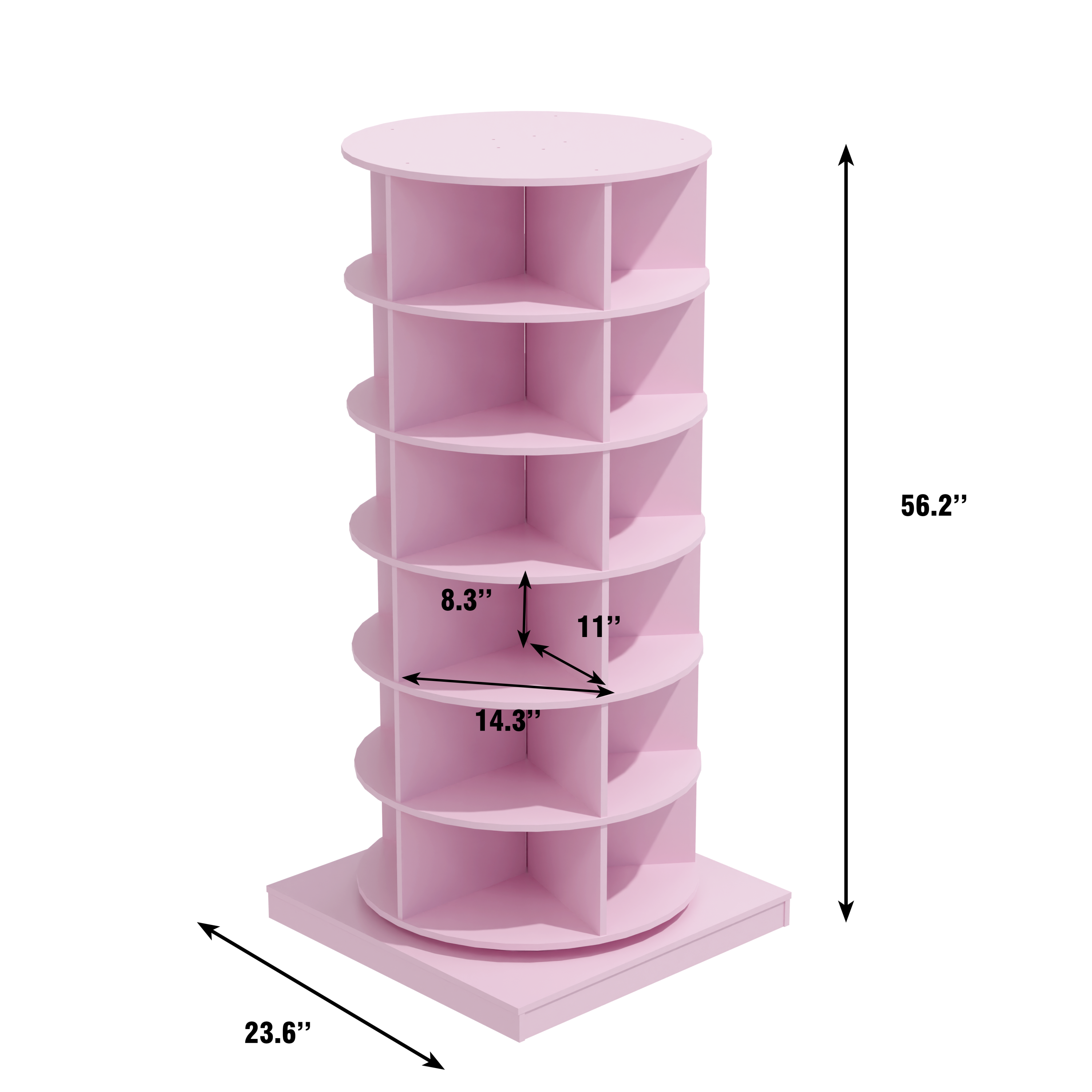 Modern 360° Rotating Shoe Cabinet 6/7 Layers Space Saver