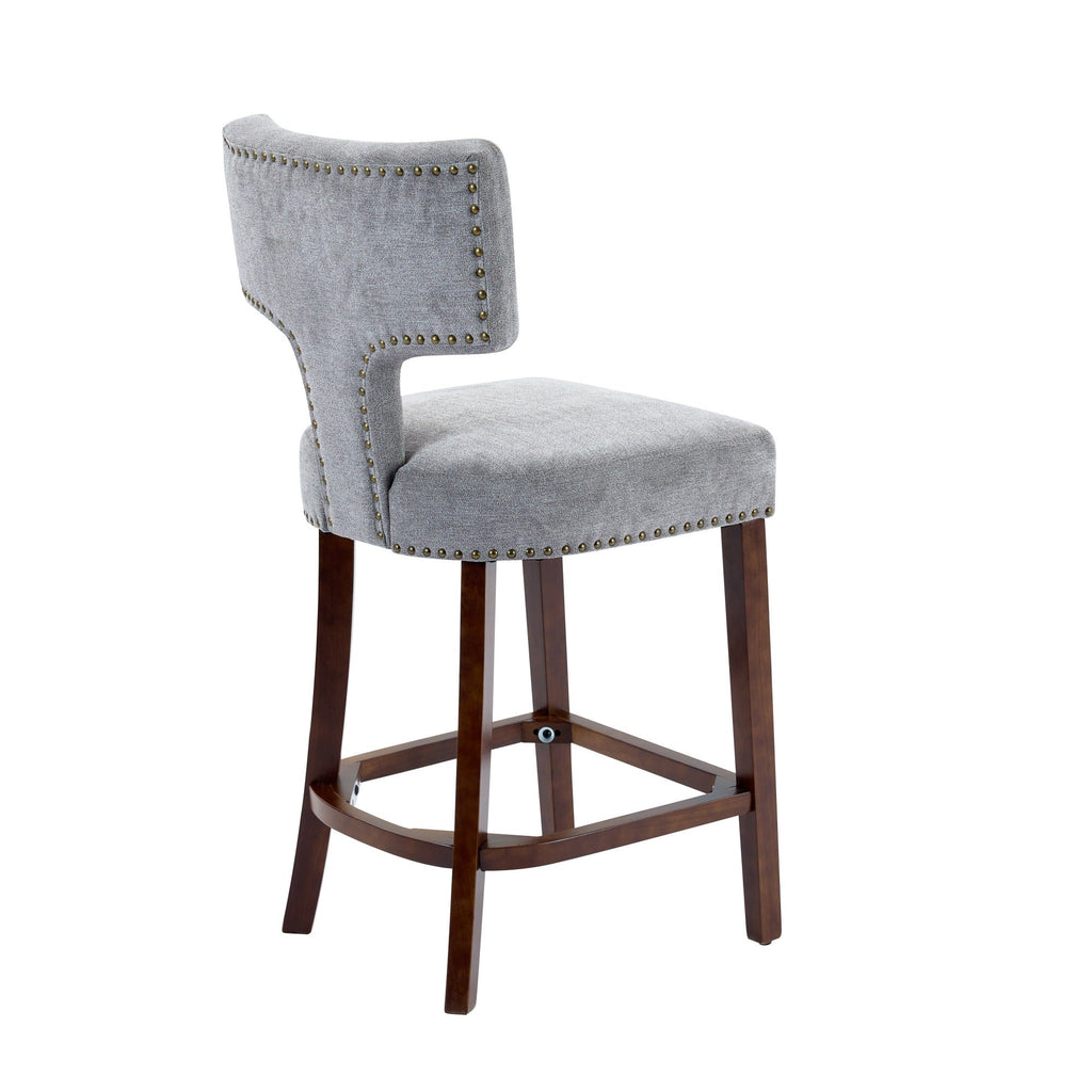 Mid Century Modern Counter Height Bar Stools (Set of 2)