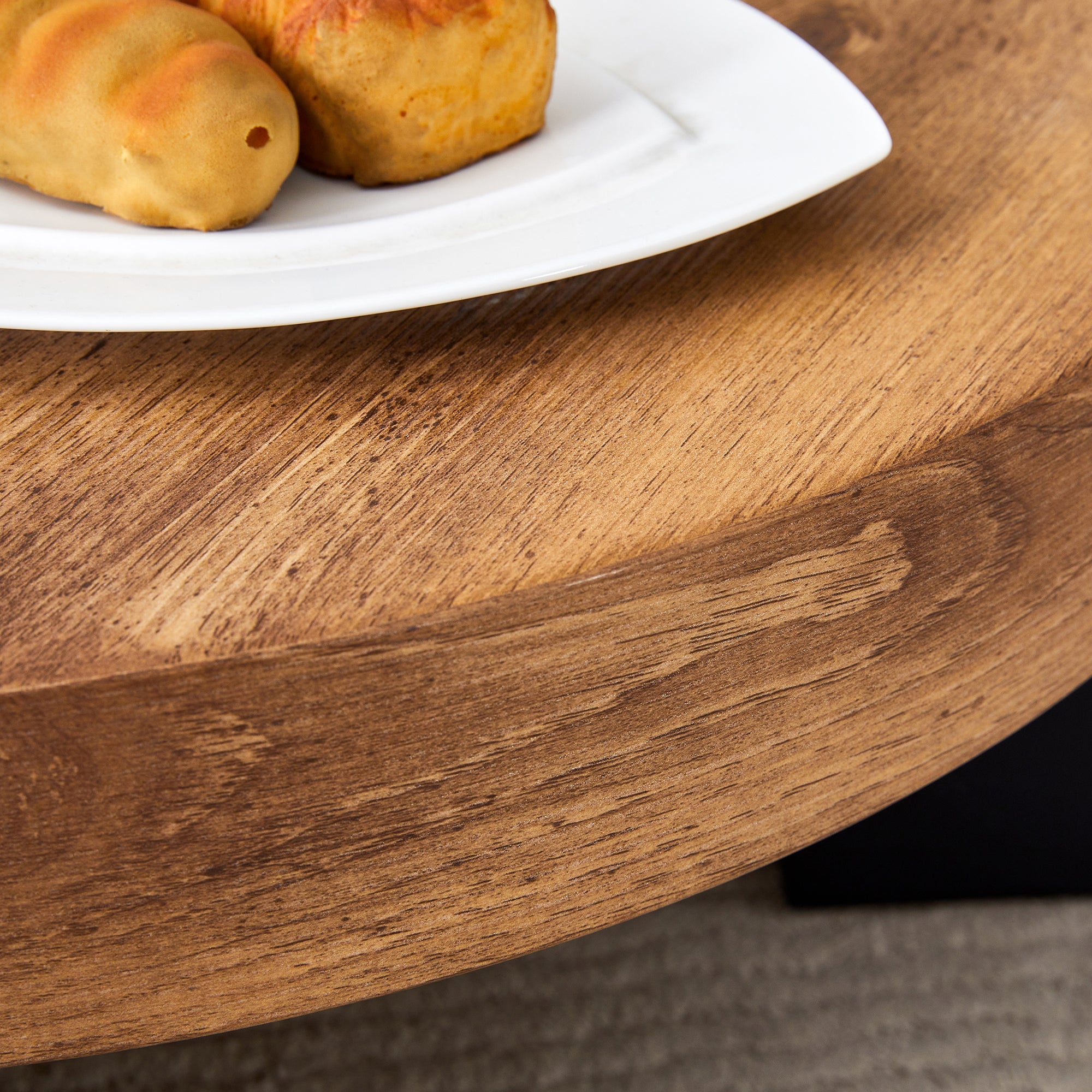 Modern Simple Double-Layer Round Coffee Table