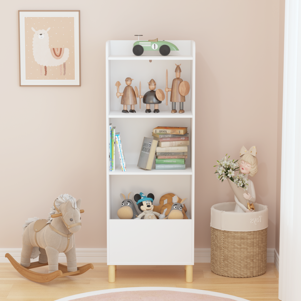 Kids 4-Tier Toy Storage Cabinet