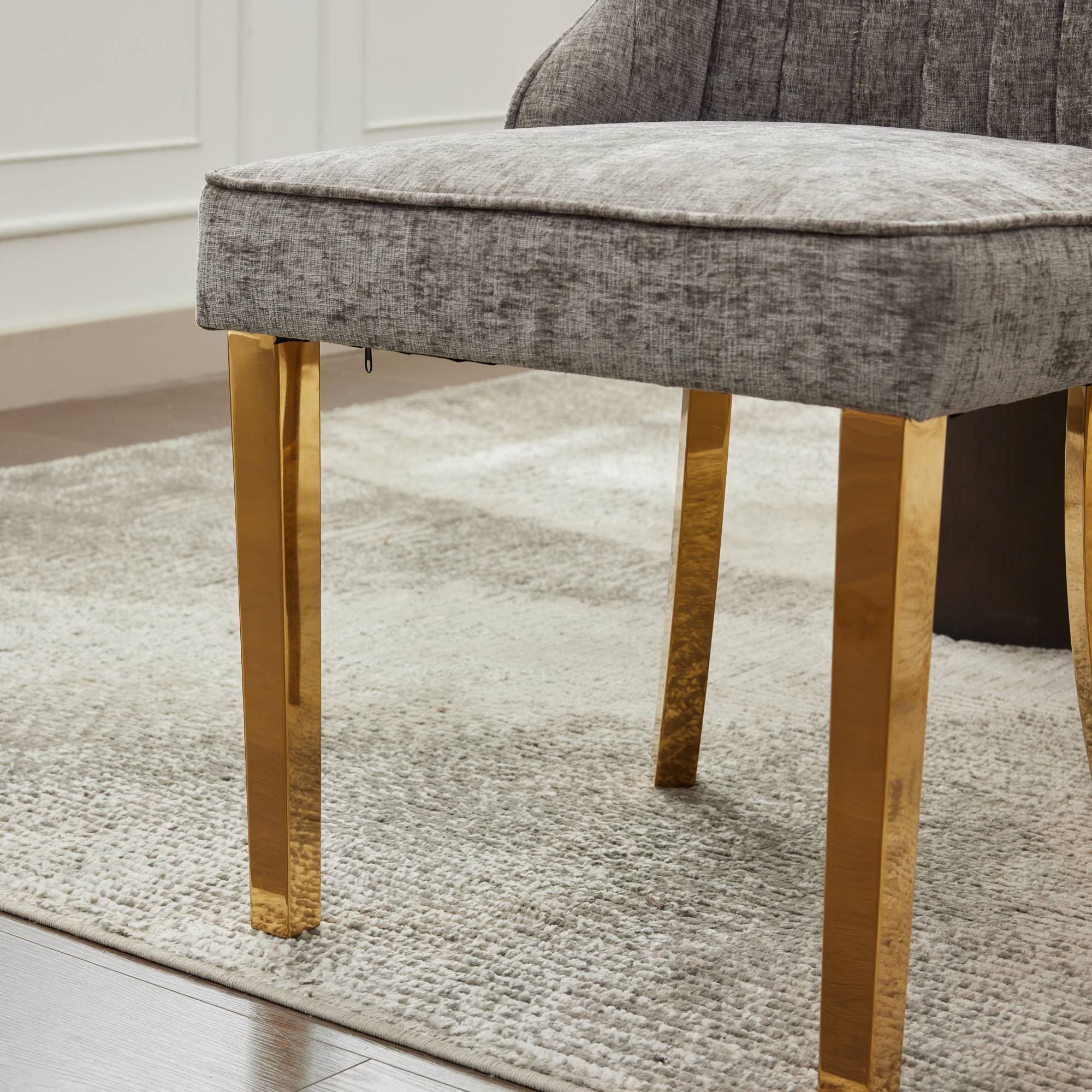 Rayon Cloth Flocking Chenille Dining Chairs (Set of 2 )