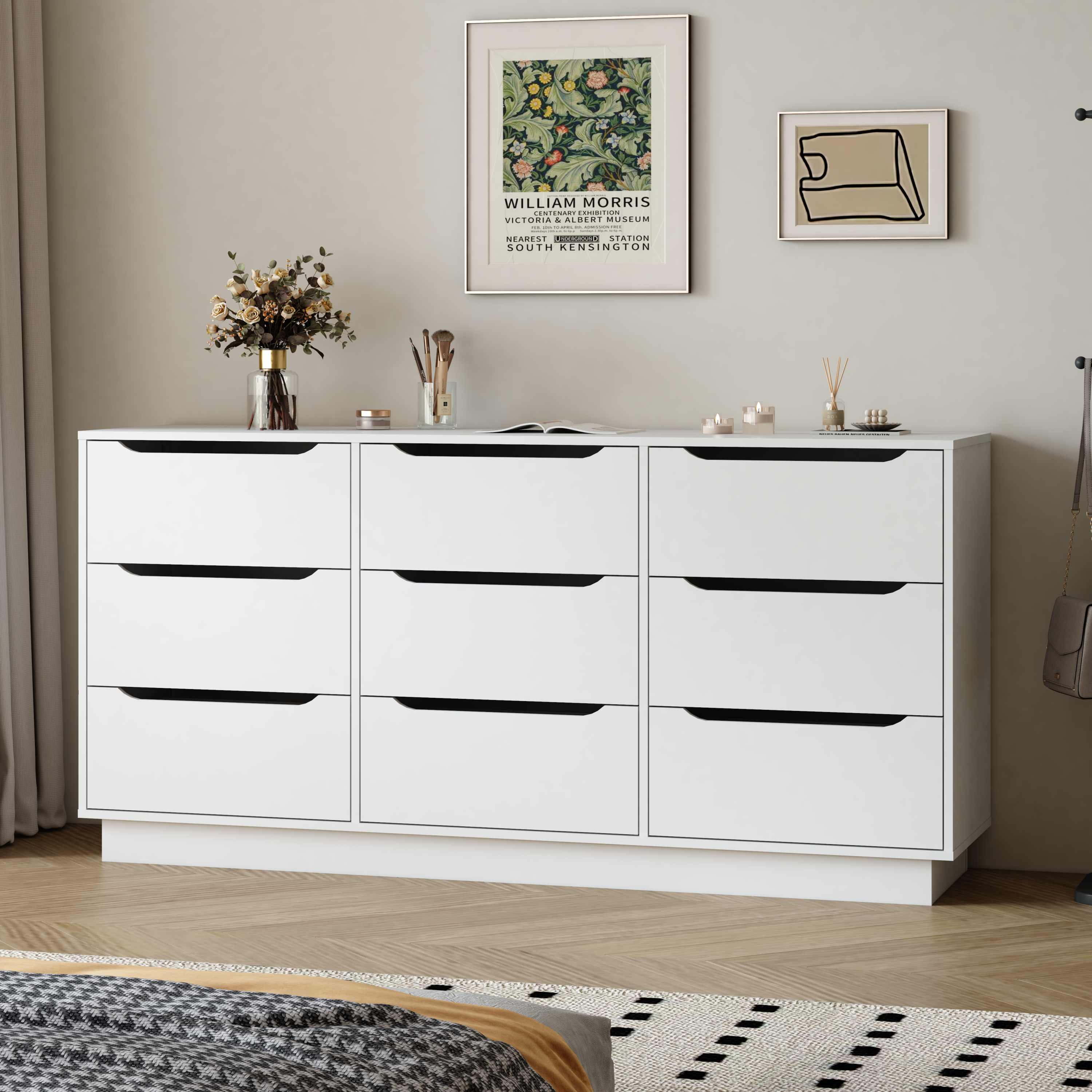 9 Drawer Dresser for Bedroom with Deep Drawers