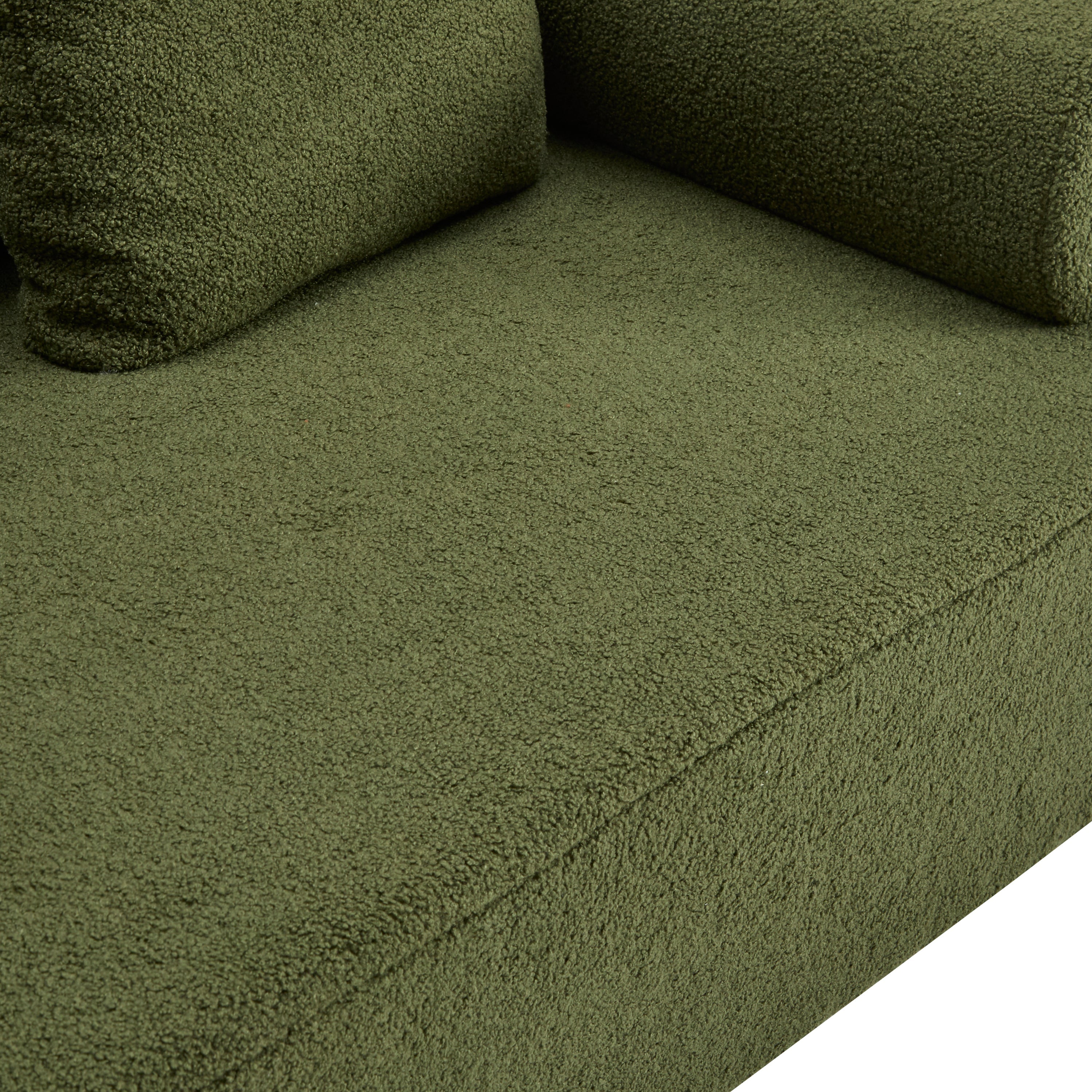 78' Modern Upholstered Sofa with 3 Plush Pillows