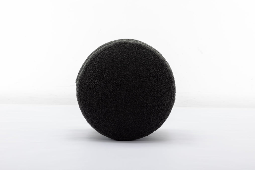 Boucle/Velvet Round Ottoman Footrest Stool