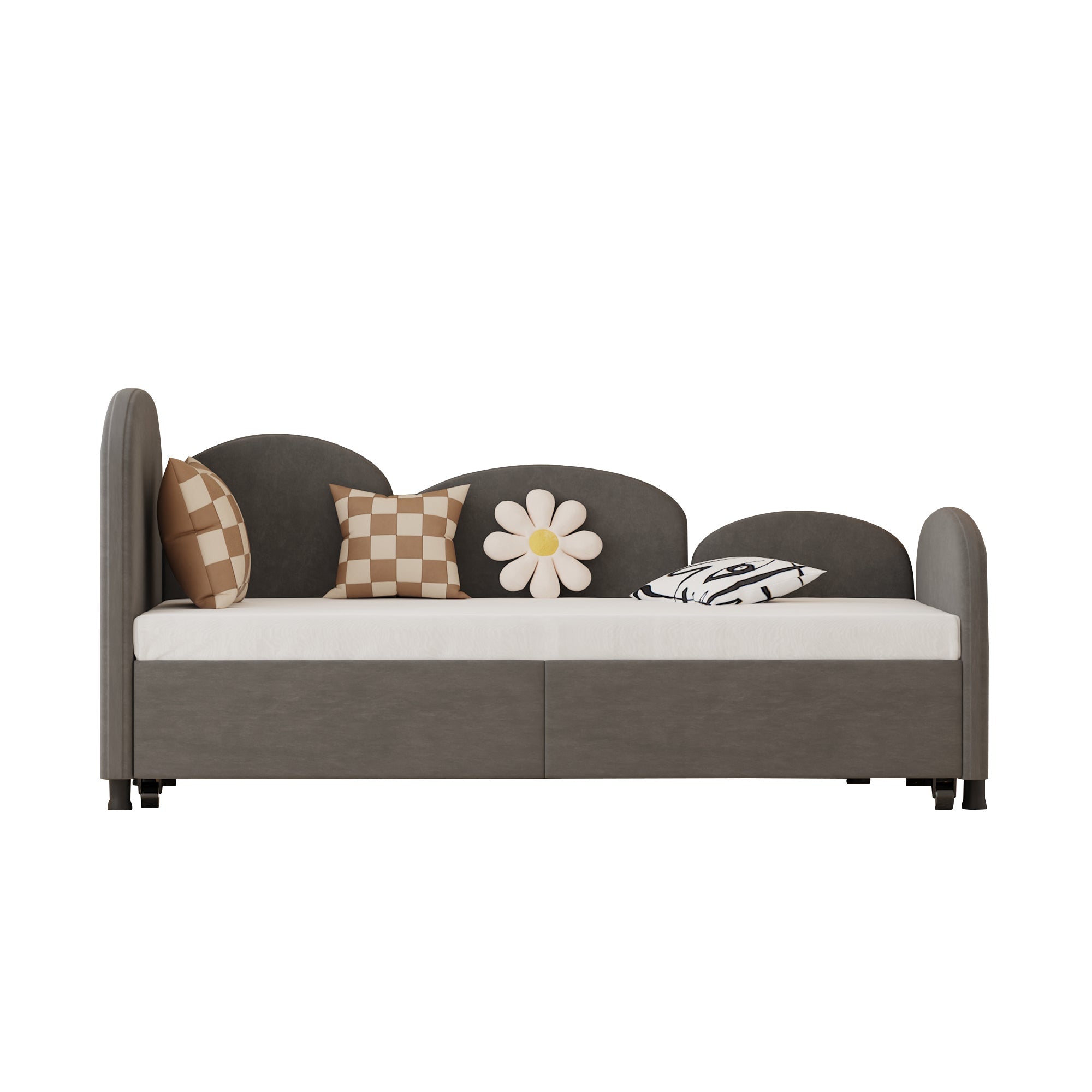 Modern Twin Size Velvet Upholstered Daybed