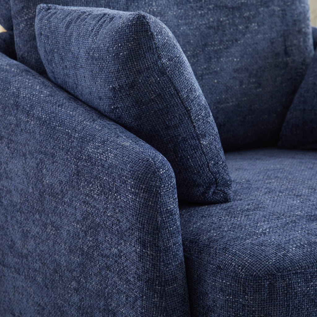 40.55'W Swivel Accent Sofa Chair with 2 Thorw Pillows
