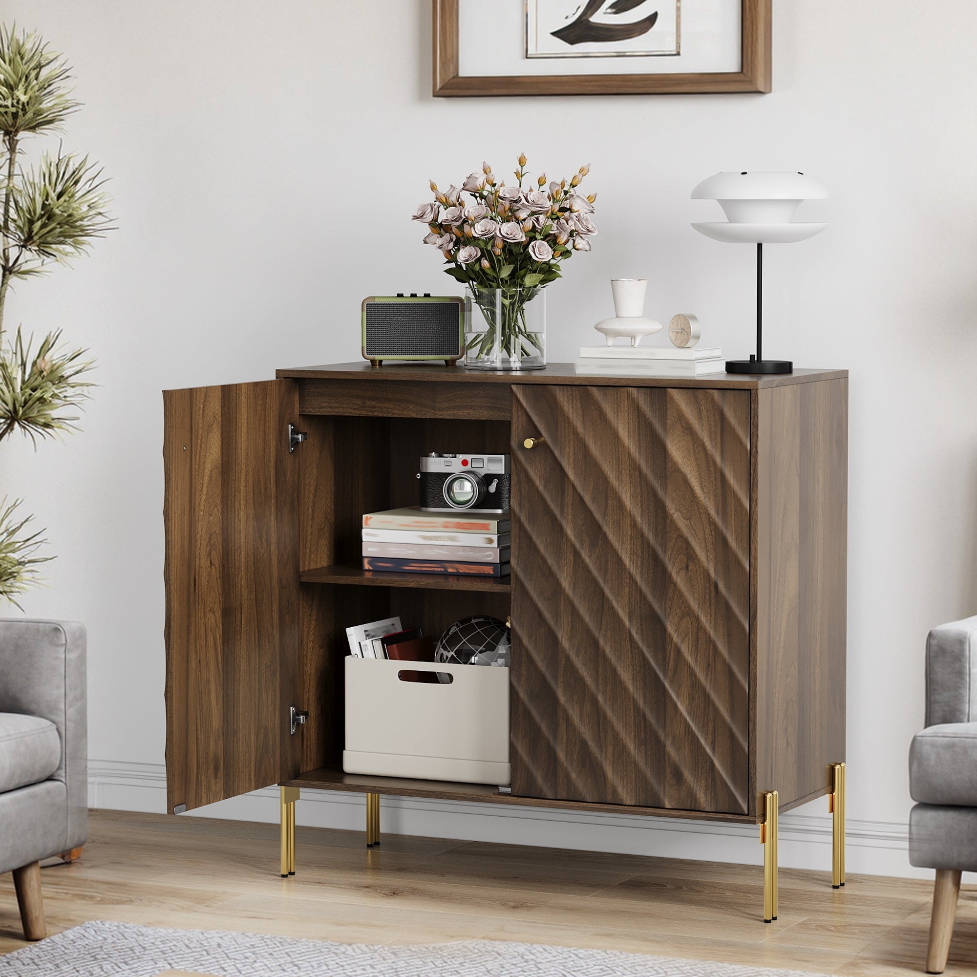 Mid-century Modern Style Buffet with Storage