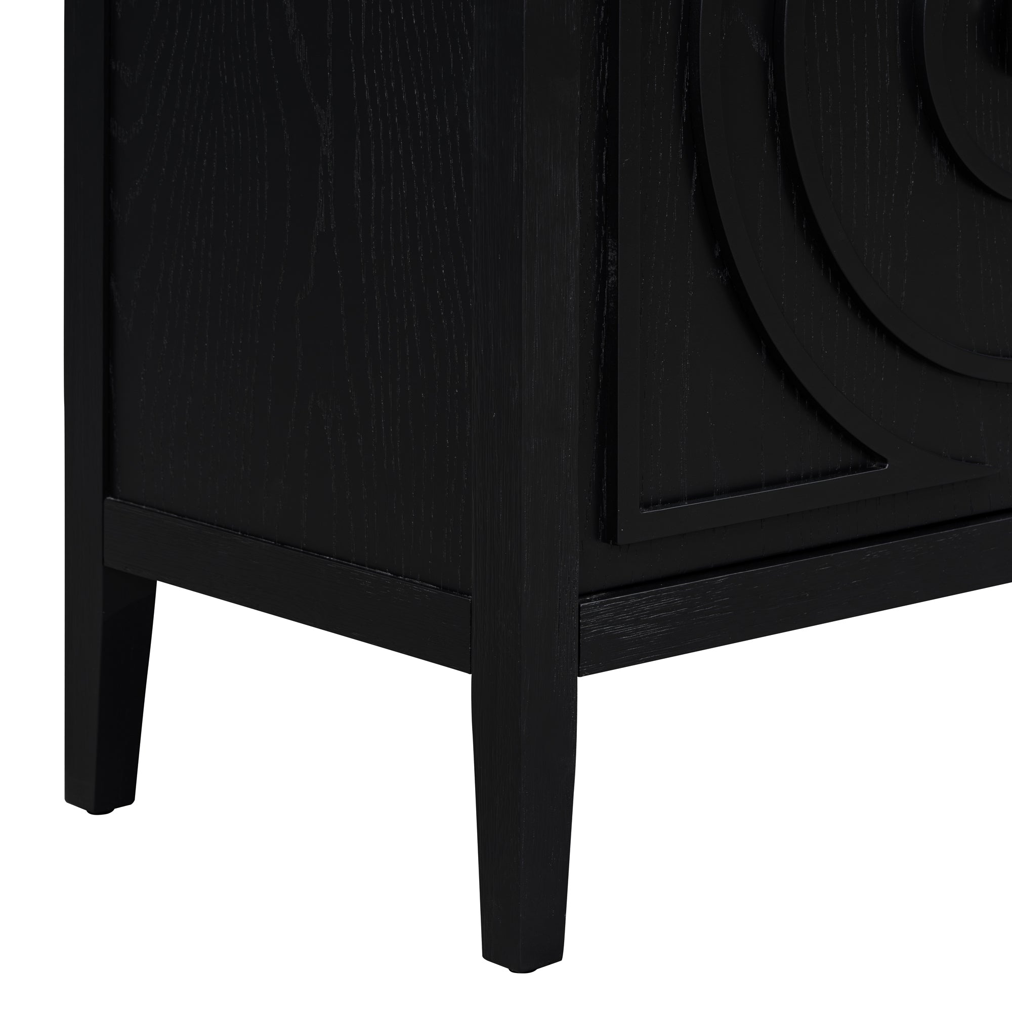 60" Circular Groove Design Sideboard Door for Living Room