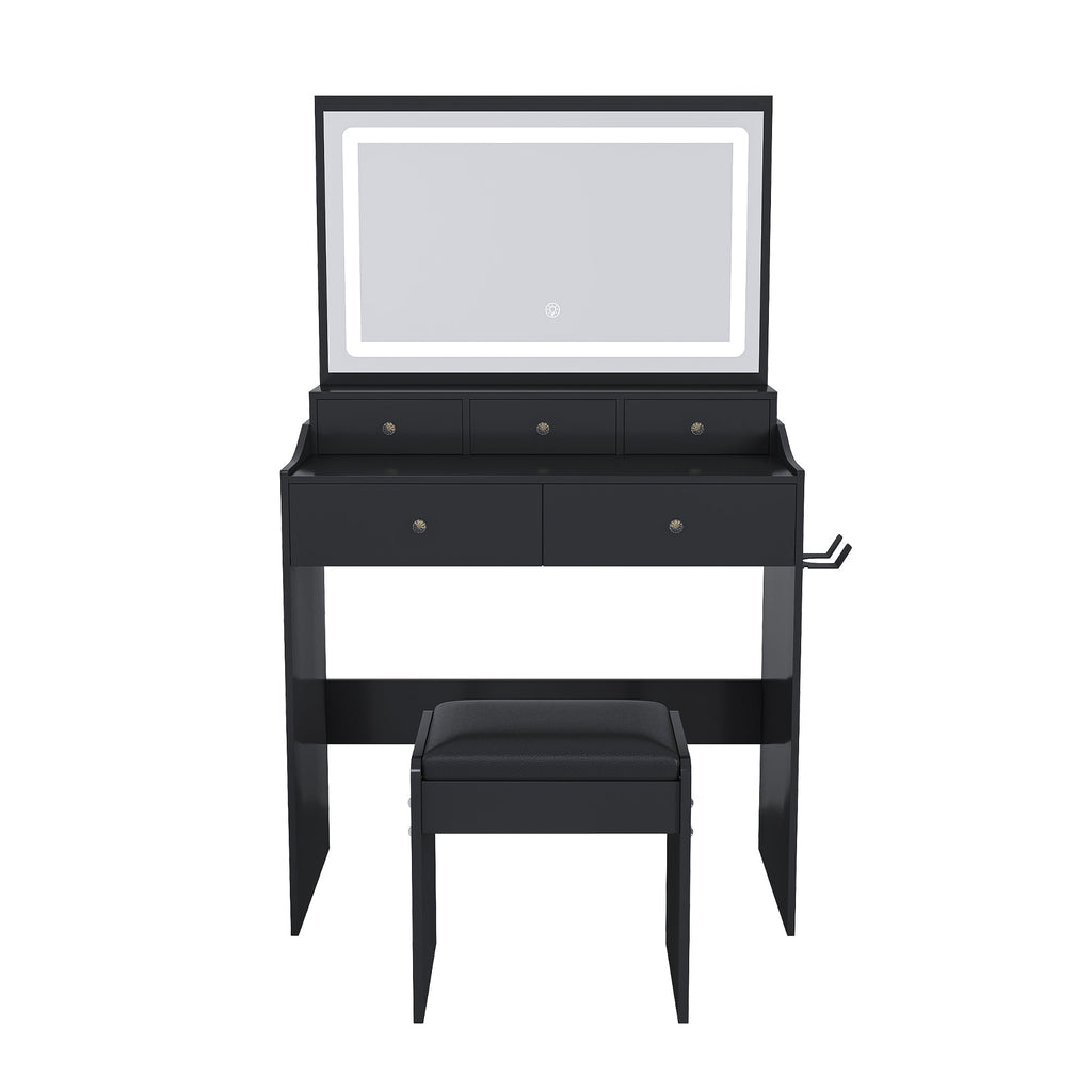 Modern Makeup Vanity Set with Power Outlet