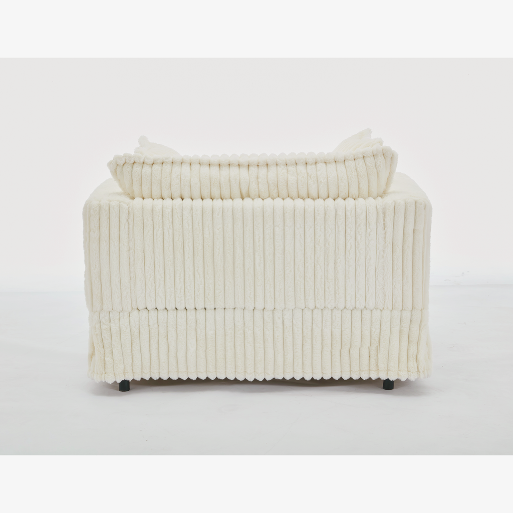47.7'' Oversized Corduroy Chaise Longue with Ottoman