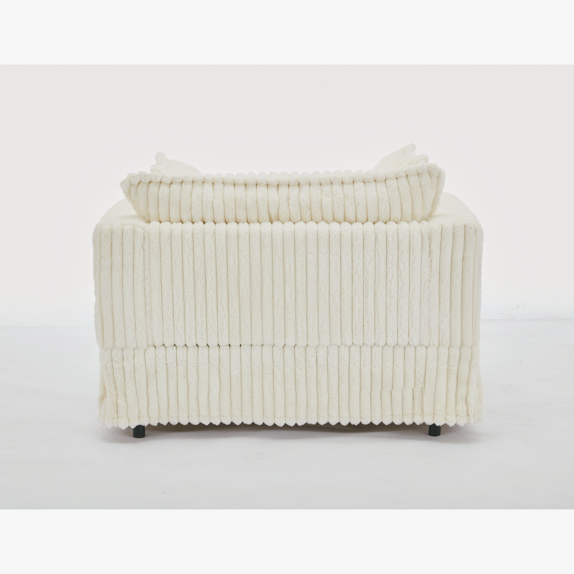 47.7'' Oversized Corduroy Chaise Longue with Ottoman