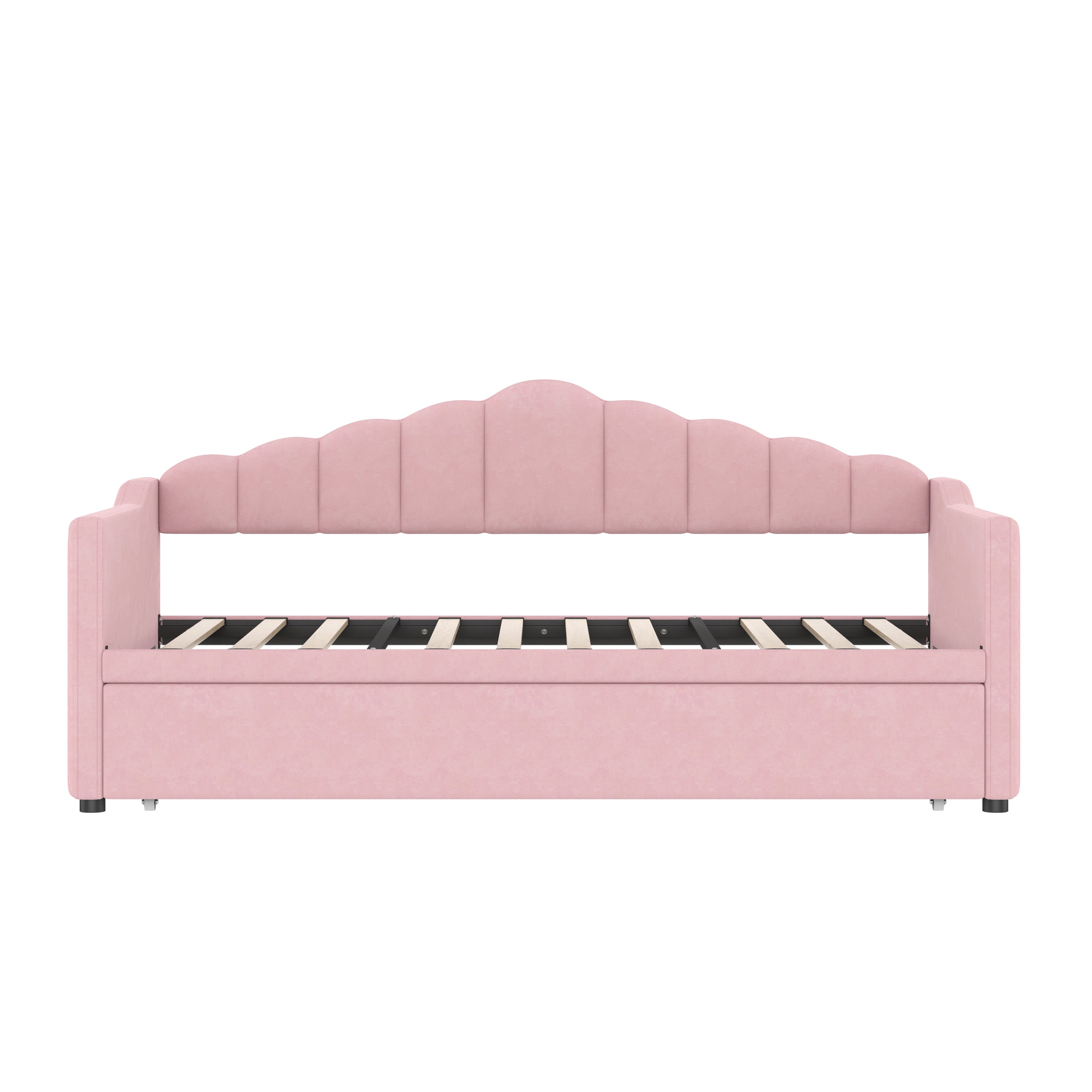 Upholstered Twin Size Daybed with Adjustable Height
