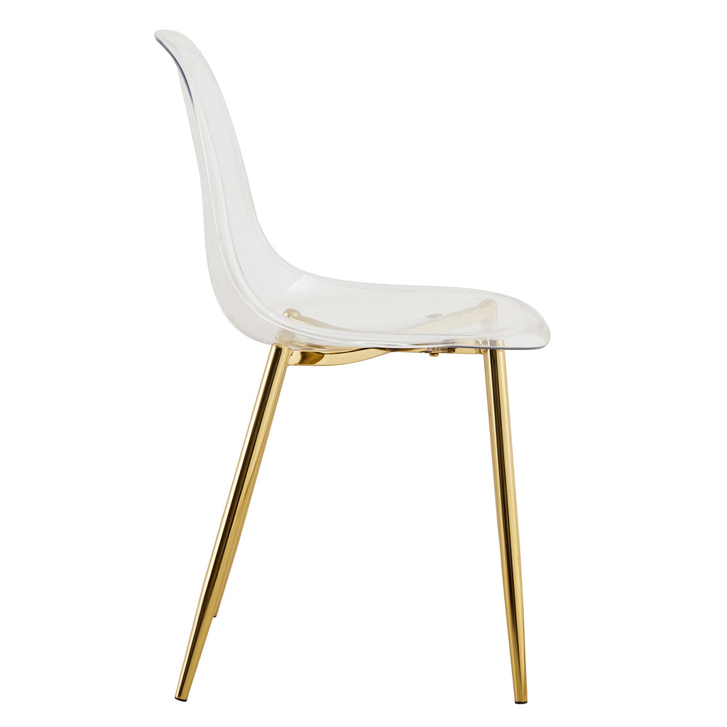Modern Minimalist Transparent Metal Dining Chairs