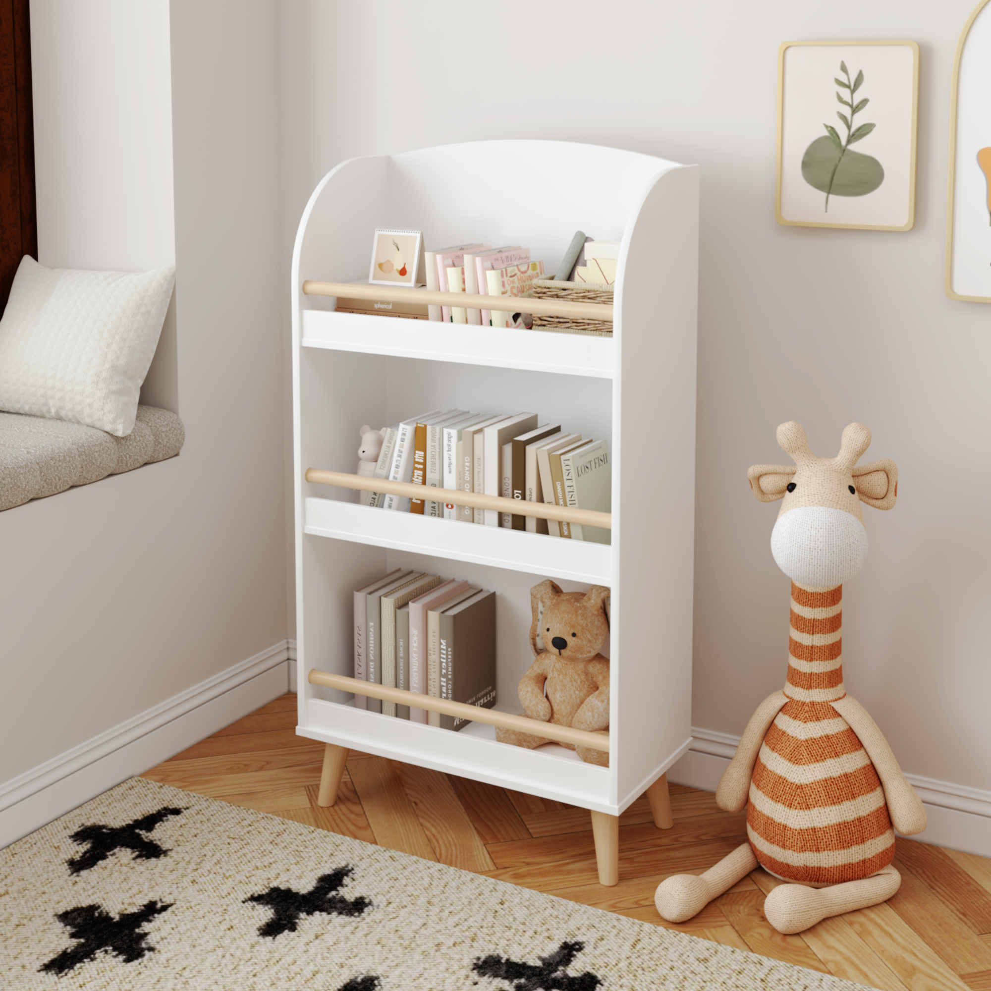 Kids 3-Tier Toy Storage Cabinet