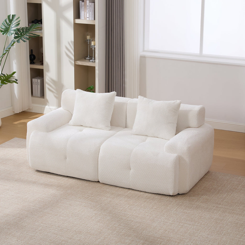 Oversized Boneless Convertible Cloud Couch with Movable Ottoman