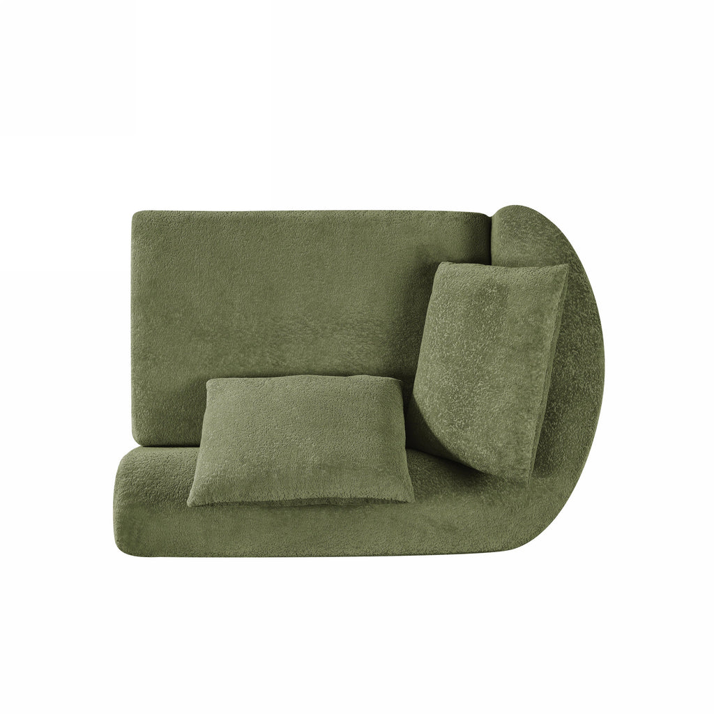 116' Modern Curved Sectional Sofa for Living Room