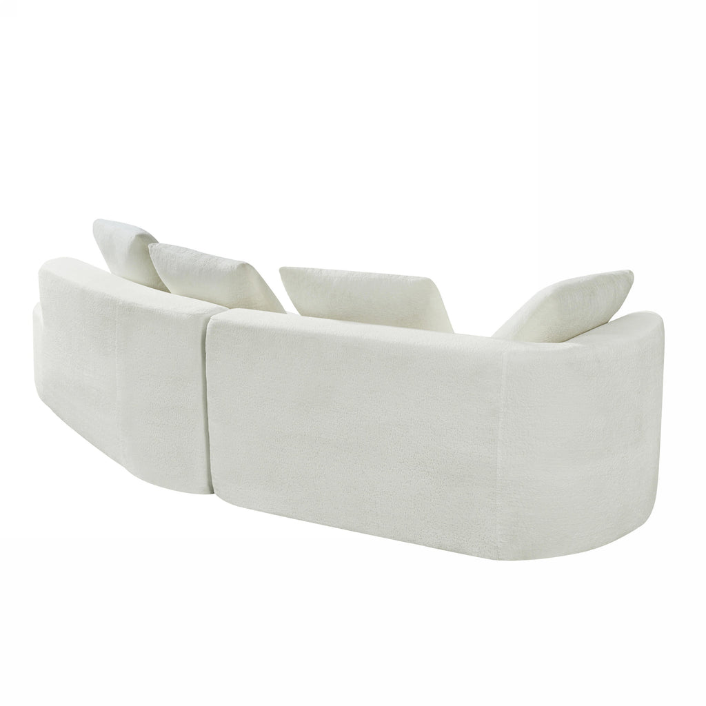 116' Modern Curved Sectional Sofa for Living Room