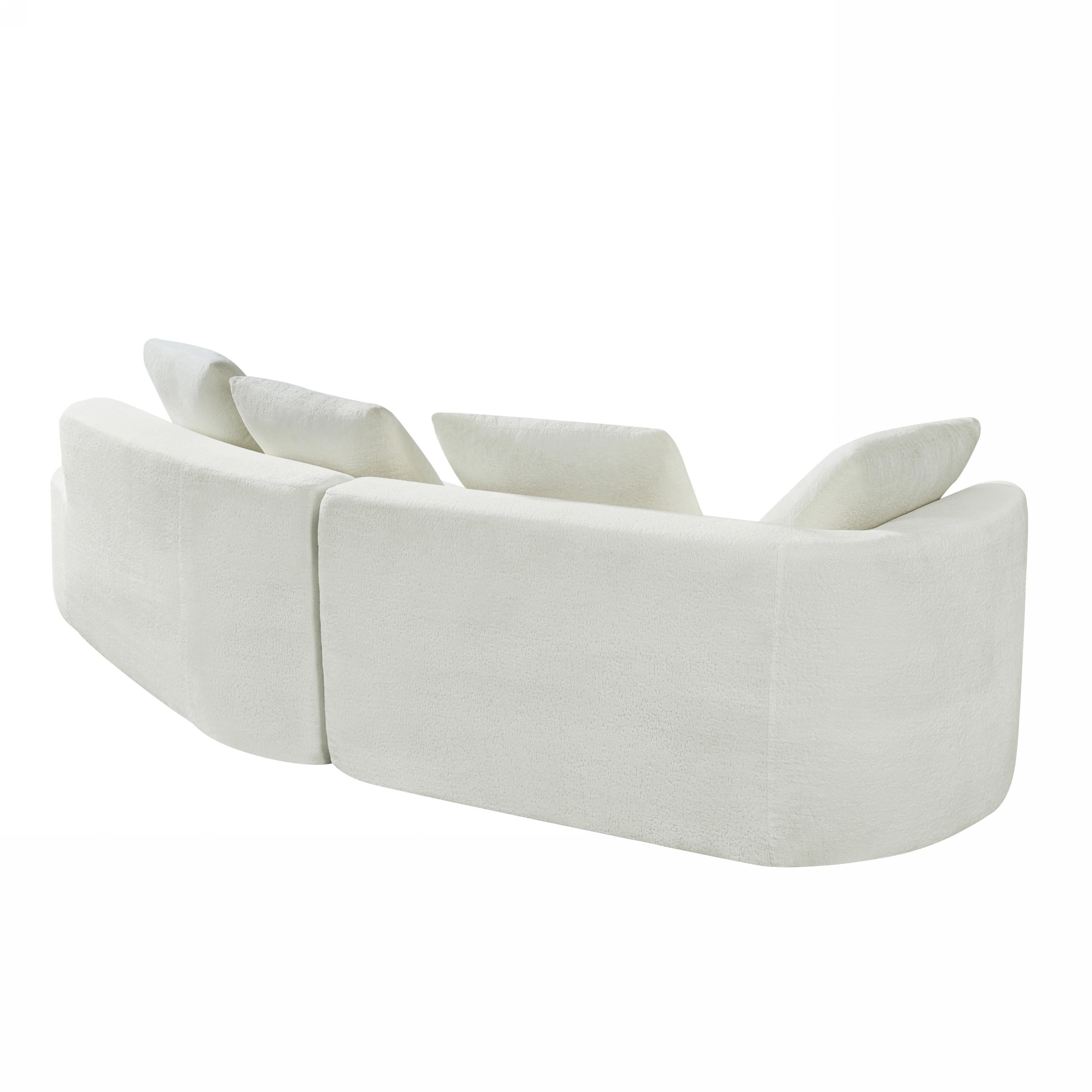 116' Modern Curved Sectional Sofa for Living Room