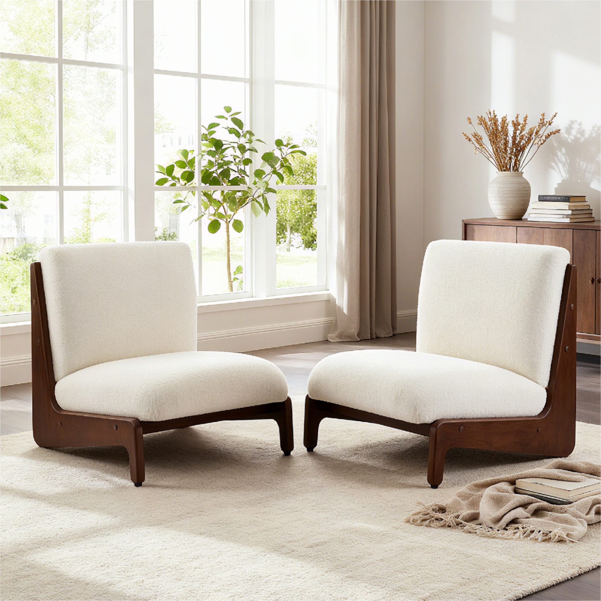 Scott Living Moda Accent Chair with Solid Wood Frame (Set of 2)