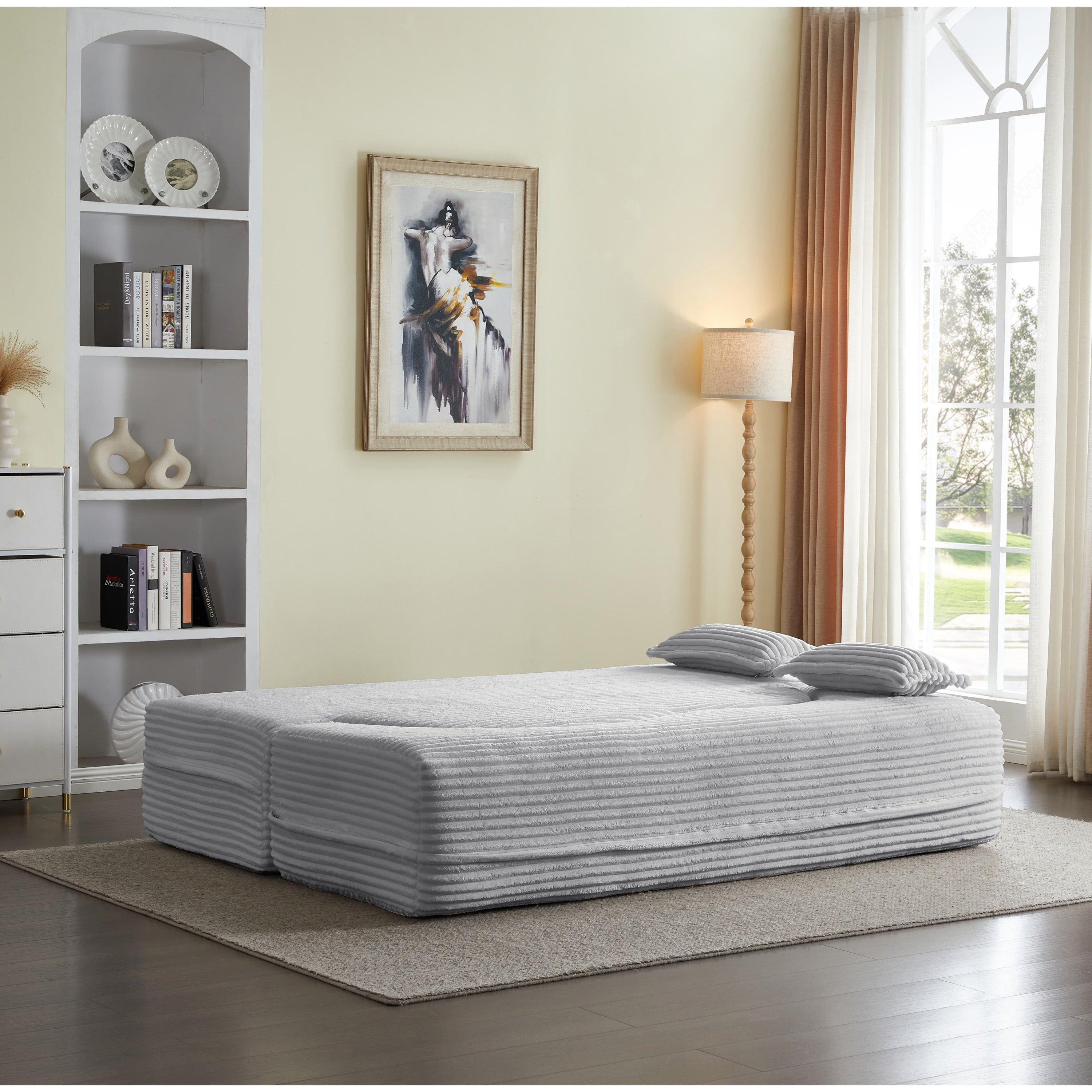 Full Size Convertible Floor Sleeper Sofa Bed