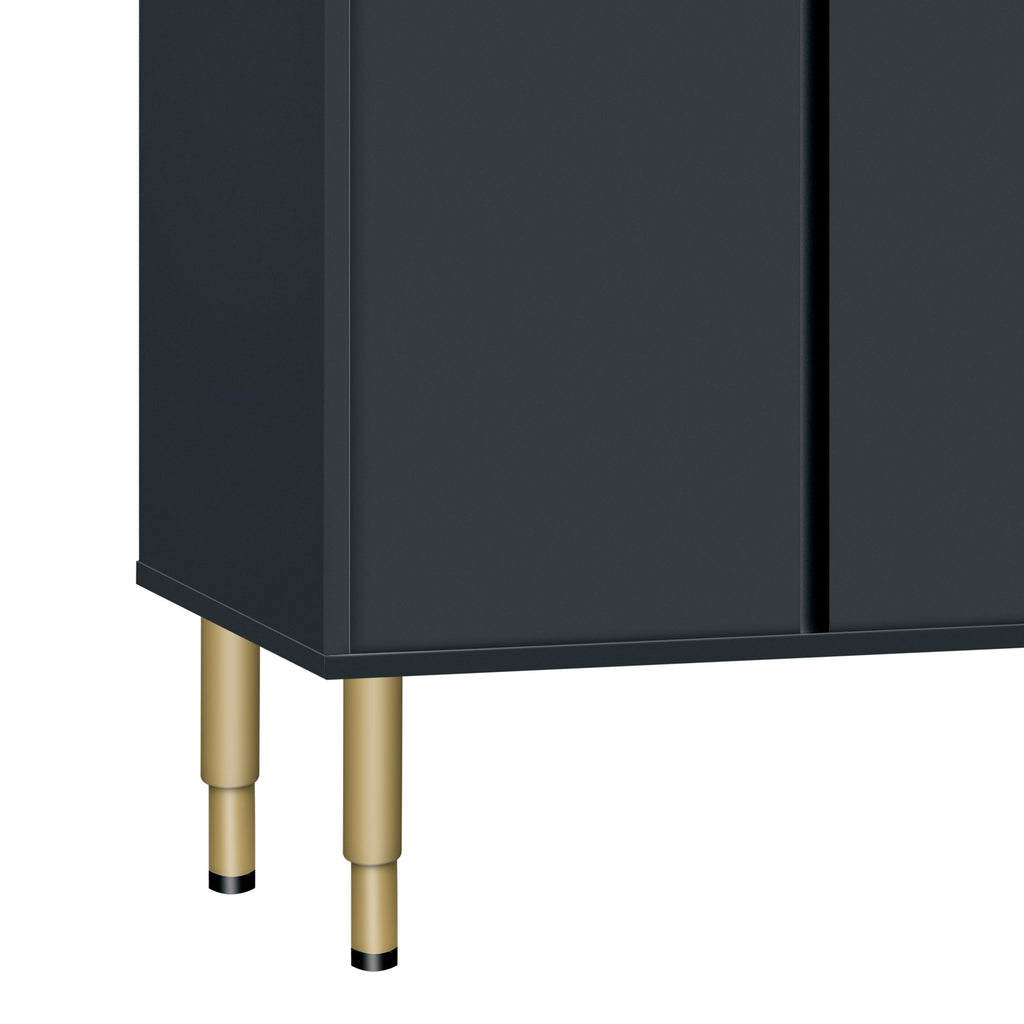 Modern Sideboard MDF Buffet Cabinet with Marble Sticker Tabletop
