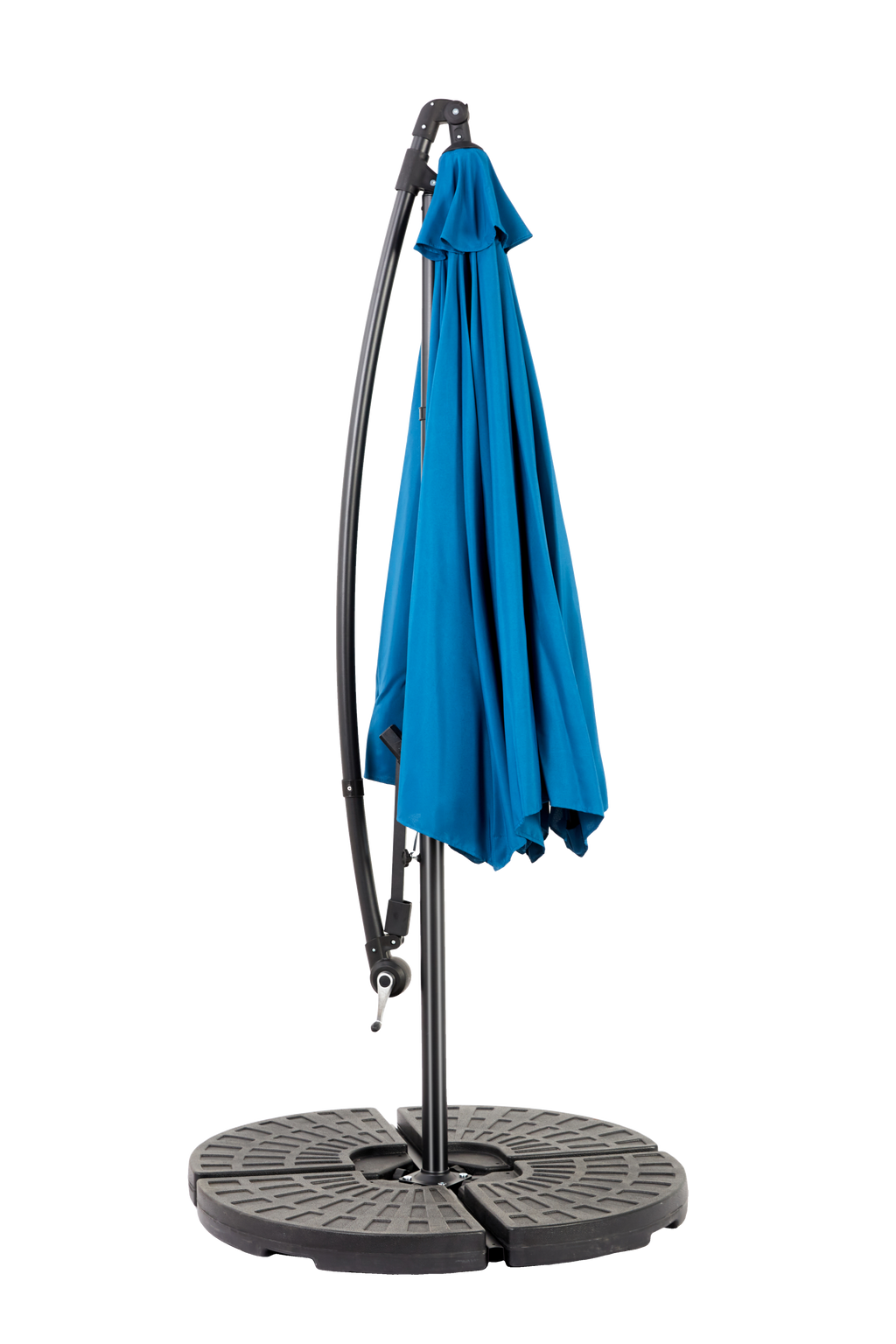 10ft Offset Patio Umbrella w/Tilt & Polyester Shade & 8 Ribs – No Base