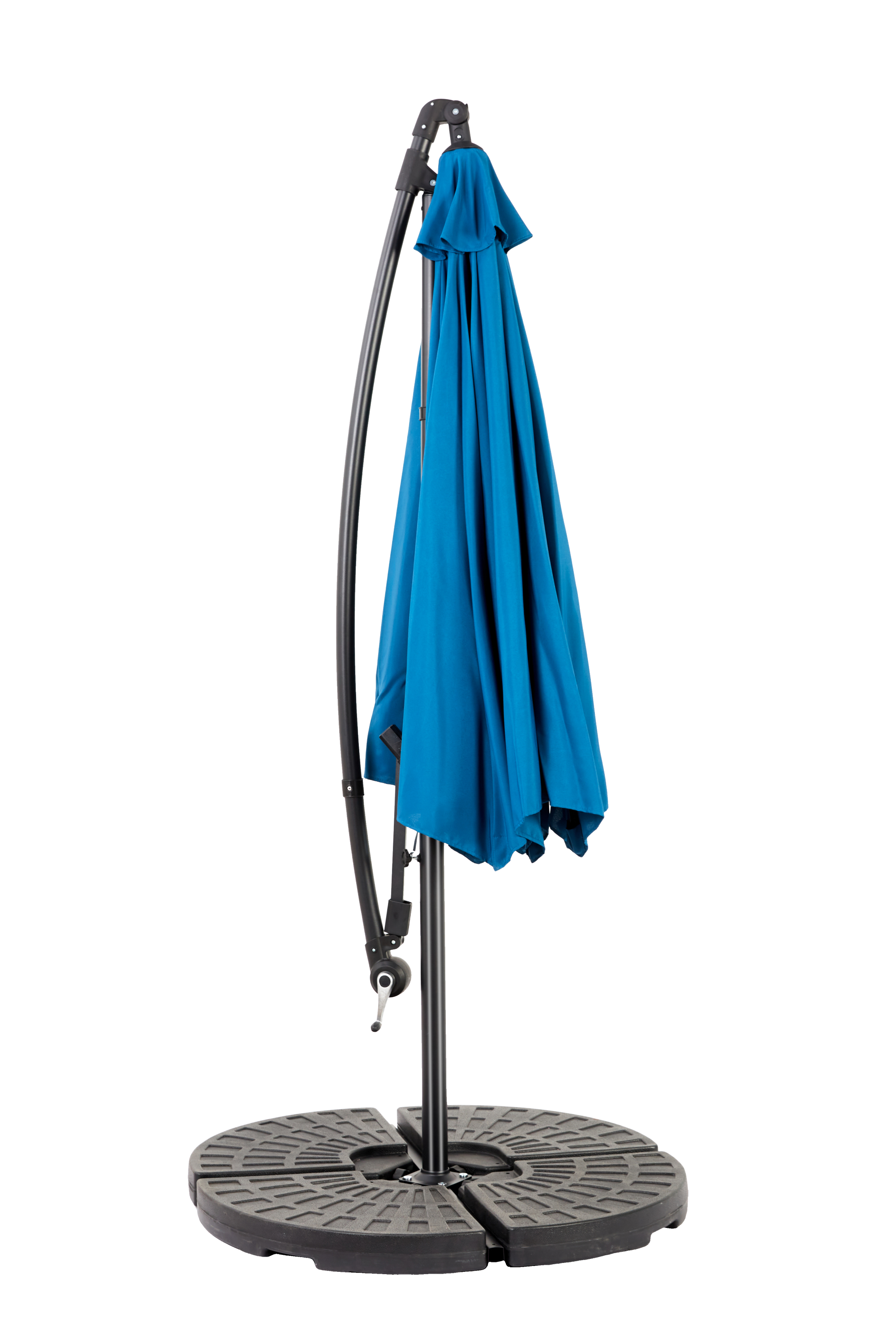 10ft Offset Patio Umbrella w/Tilt & Polyester Shade & 8 Ribs – No Base