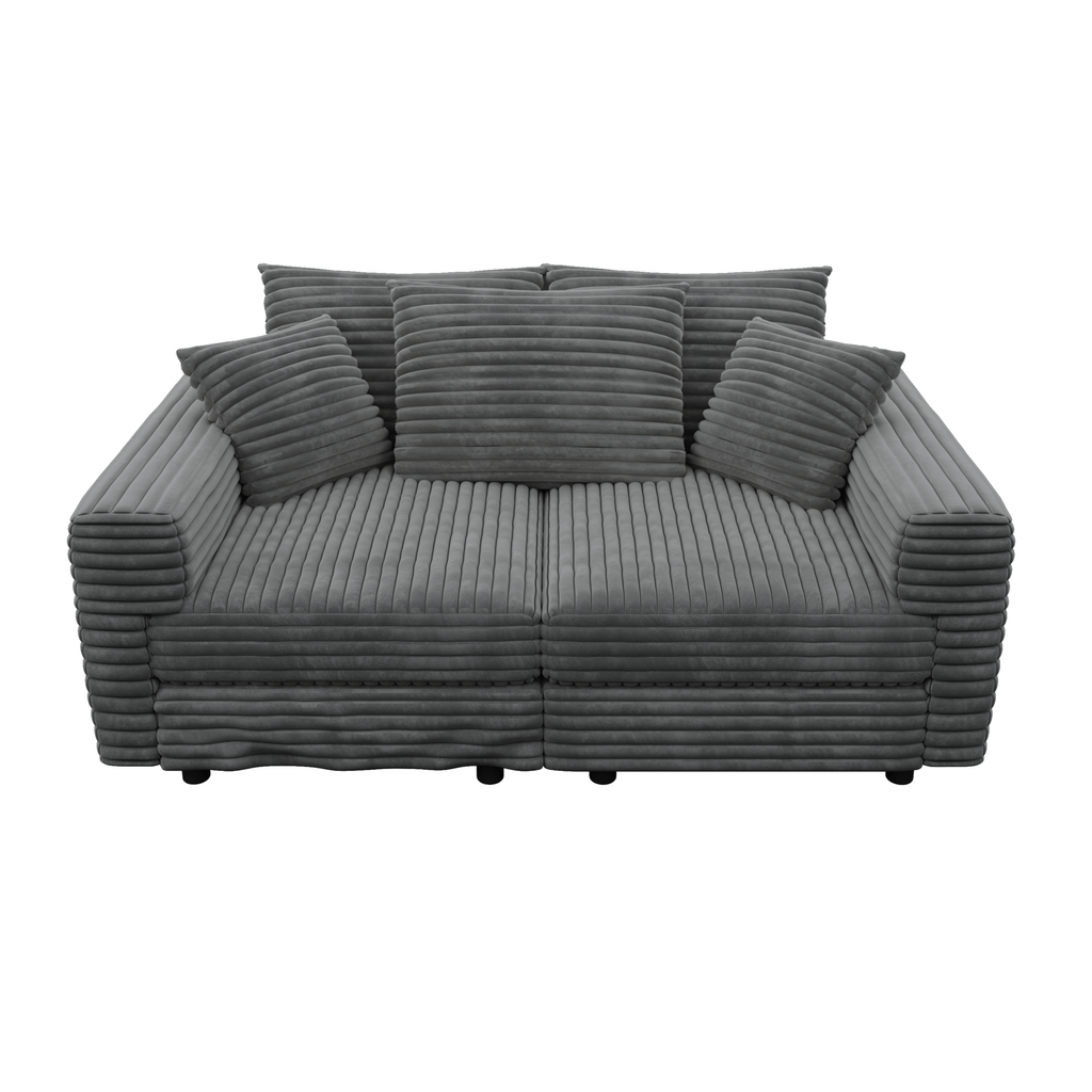 82.7' Modern Comfy Cloud Couch Sofa with Soft Pillows + Ottomans Option
